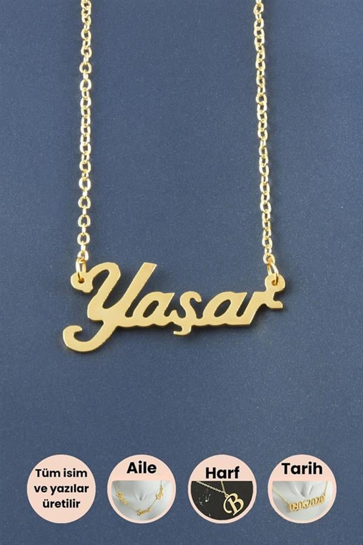 Yaşar İsimli Kolye - Sarı