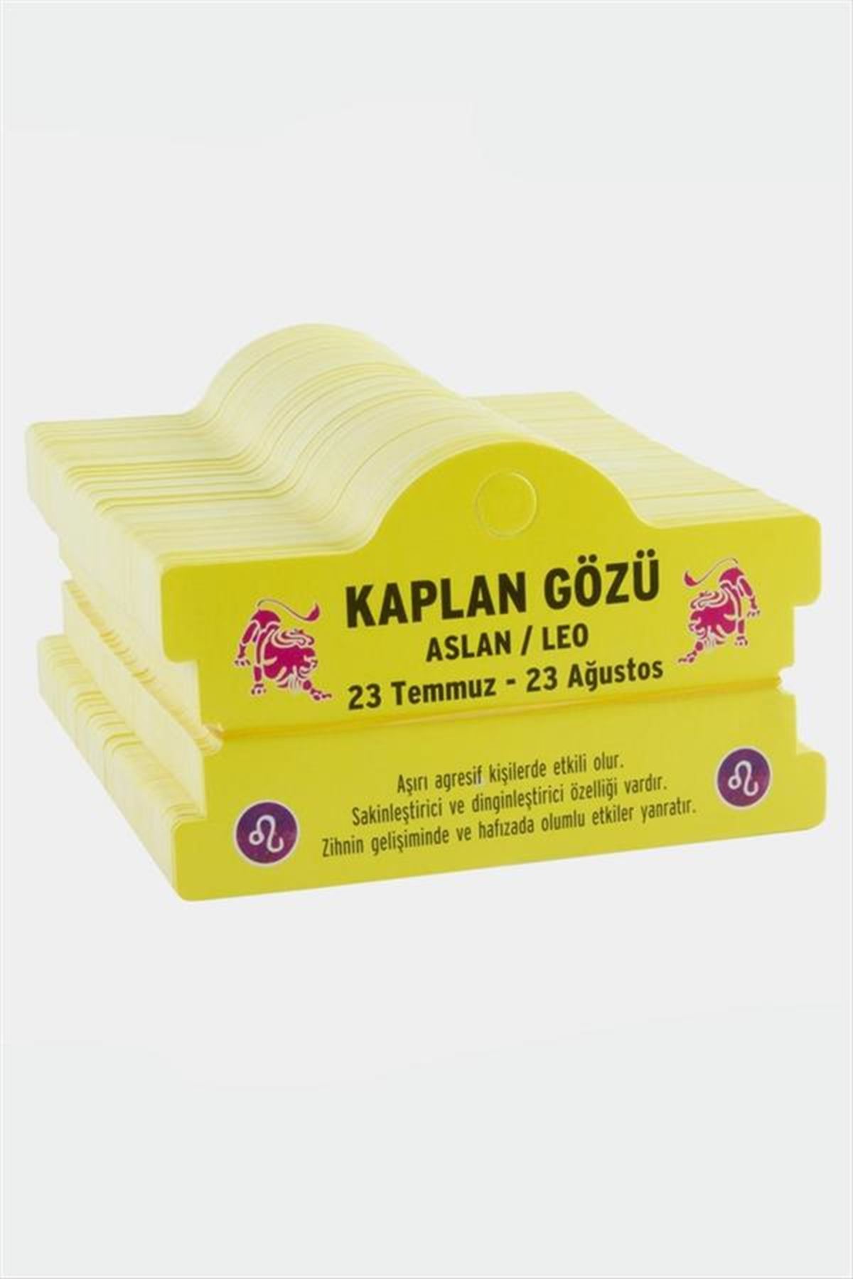 Kaplan Gözü & Aslan Burç Bileklik Kartı - Sarı