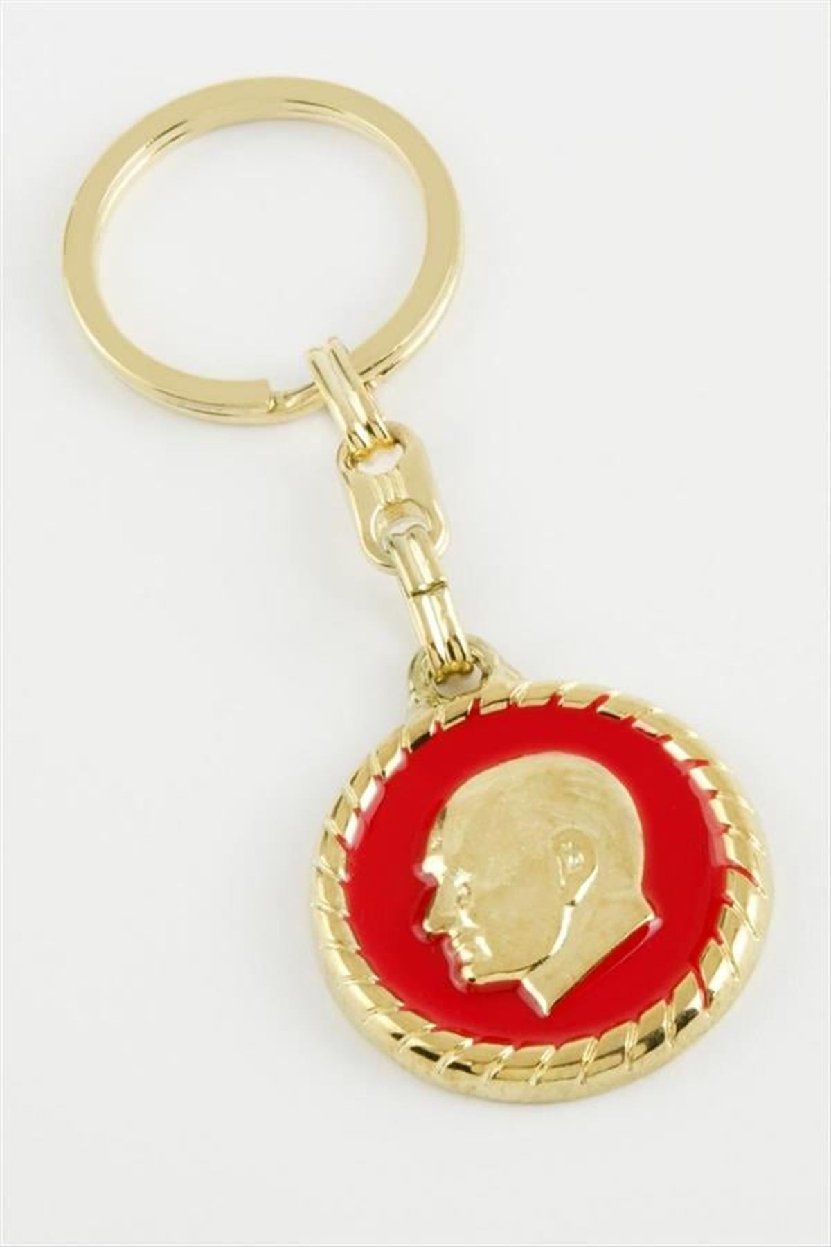 Atatürk Metal Anahtarlık - Gümüş Rengi