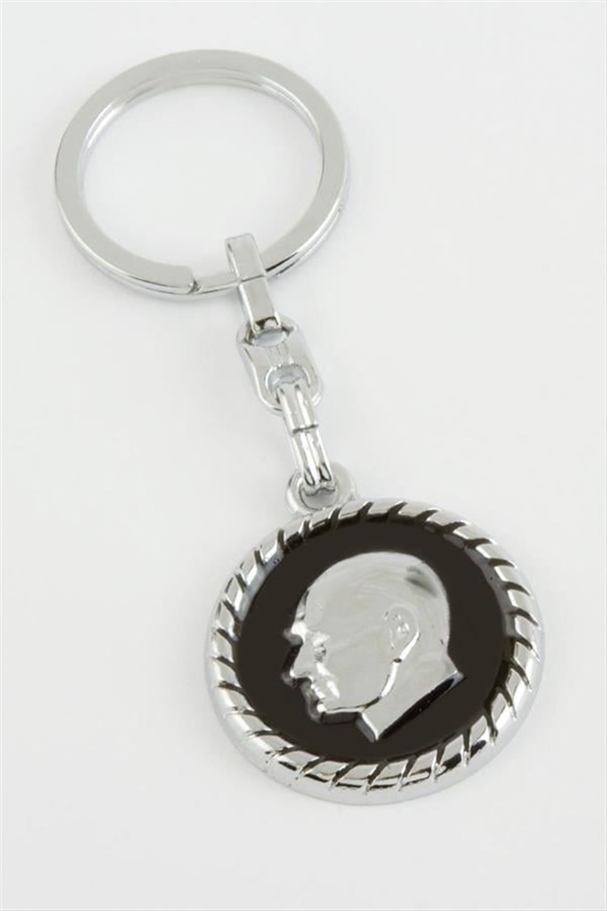 Atatürk Metal Anahtarlık - Sarı