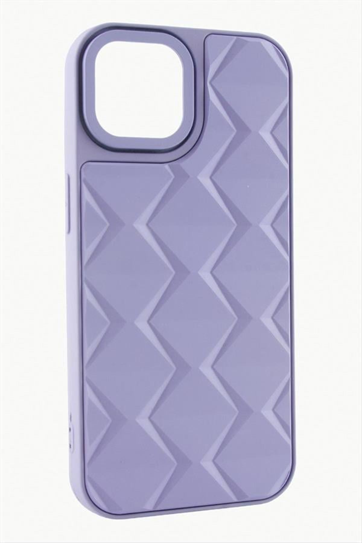 iPhone 12 Pro Prizma Desenli Lüx Liza Kılıf - Lila