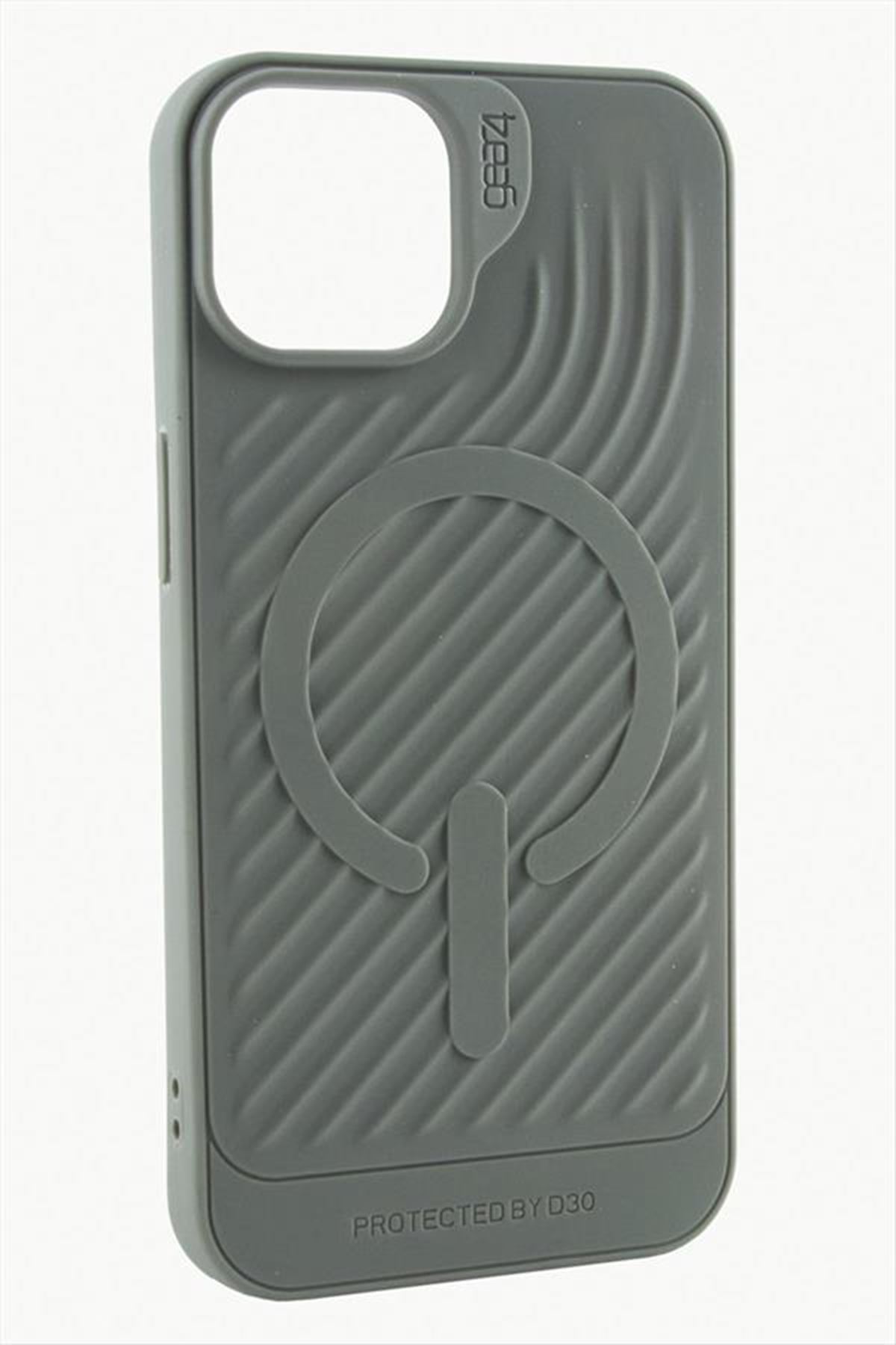 iPhone 15 Pro Lüx Magsaff Gear Silikon Kılıf - Gri