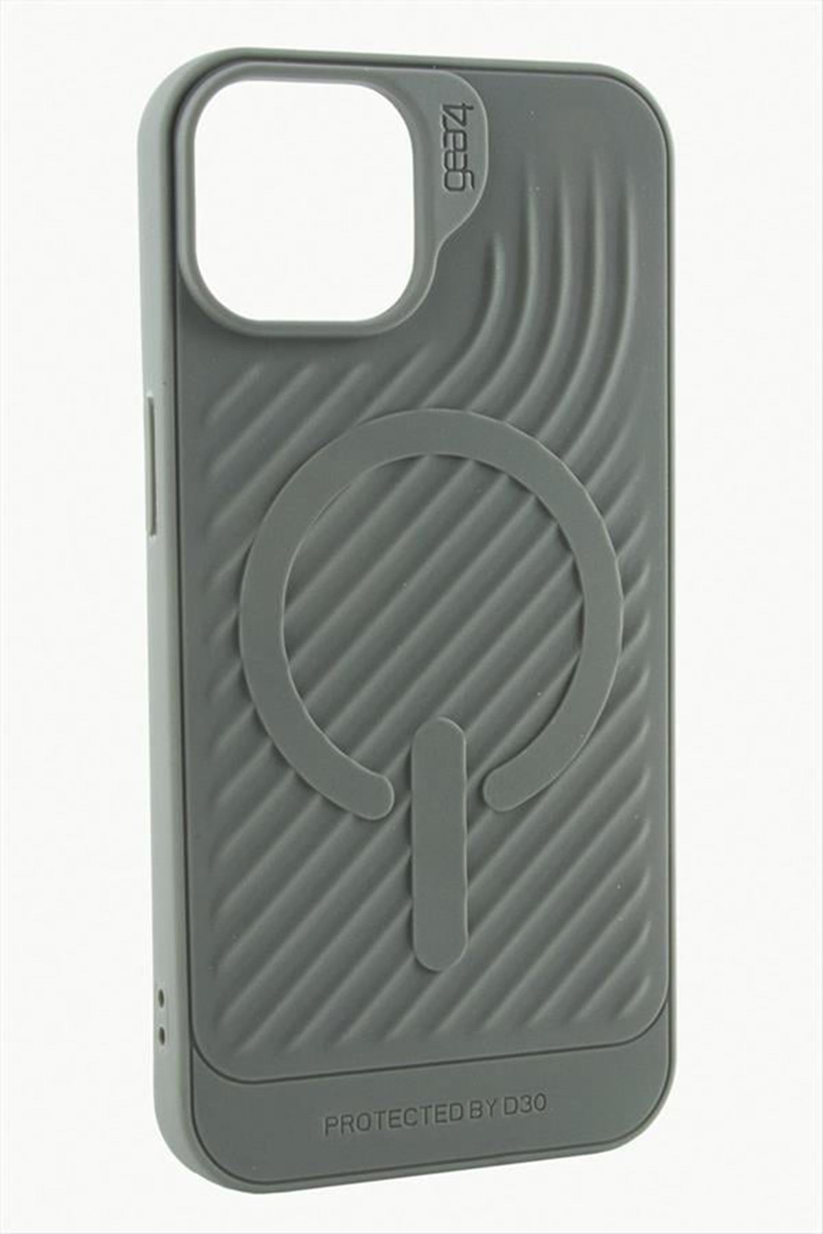 iPhone 14 Pro Lüx Magsaff Gear Silikon Kılıf - Gri