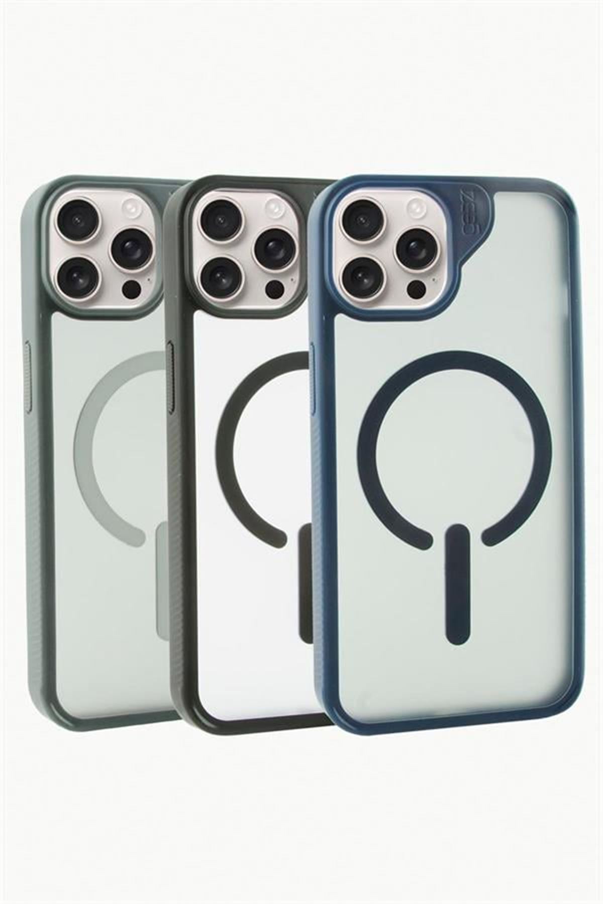 iPhone 16 Pro Lüx Magsaff Kapak Kılıf - Siyah