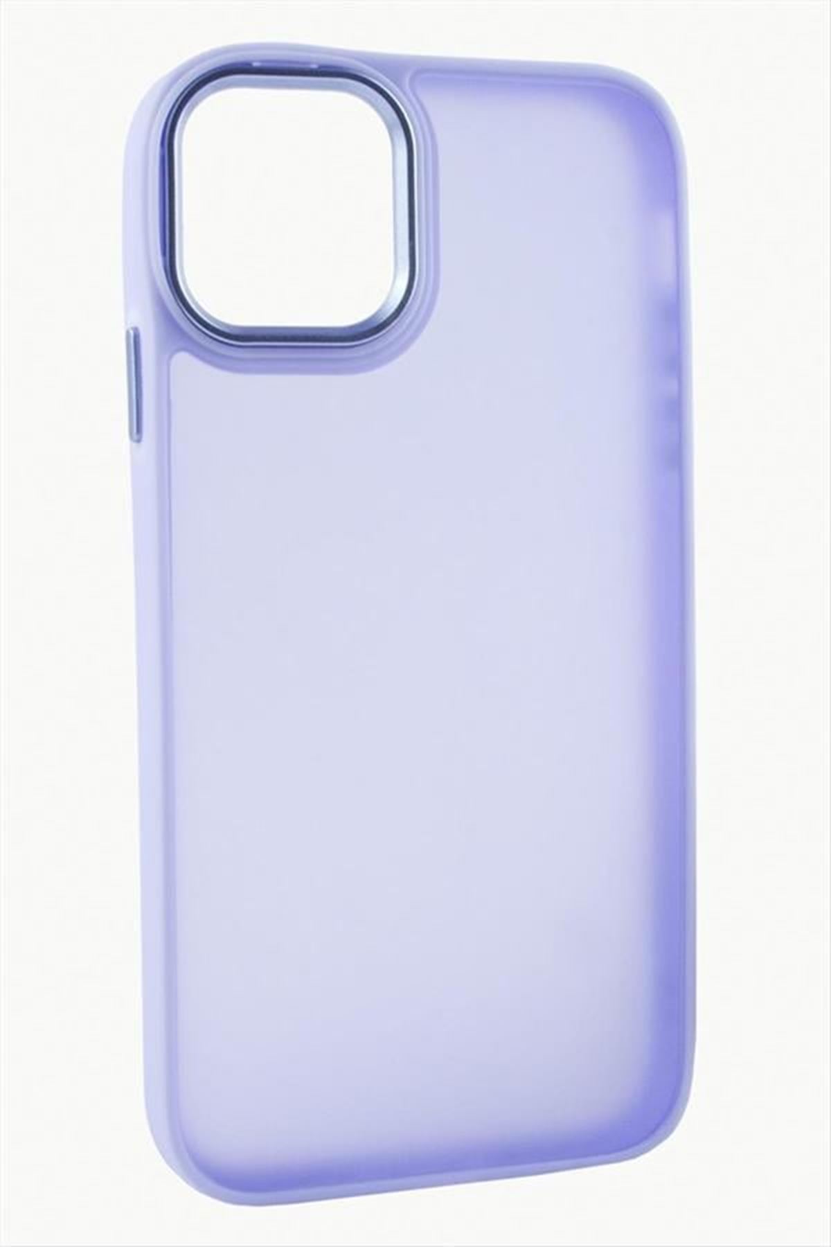 iPhone 14 Pro Renkli Lüx Newxu Silikon Kılıf - Lila