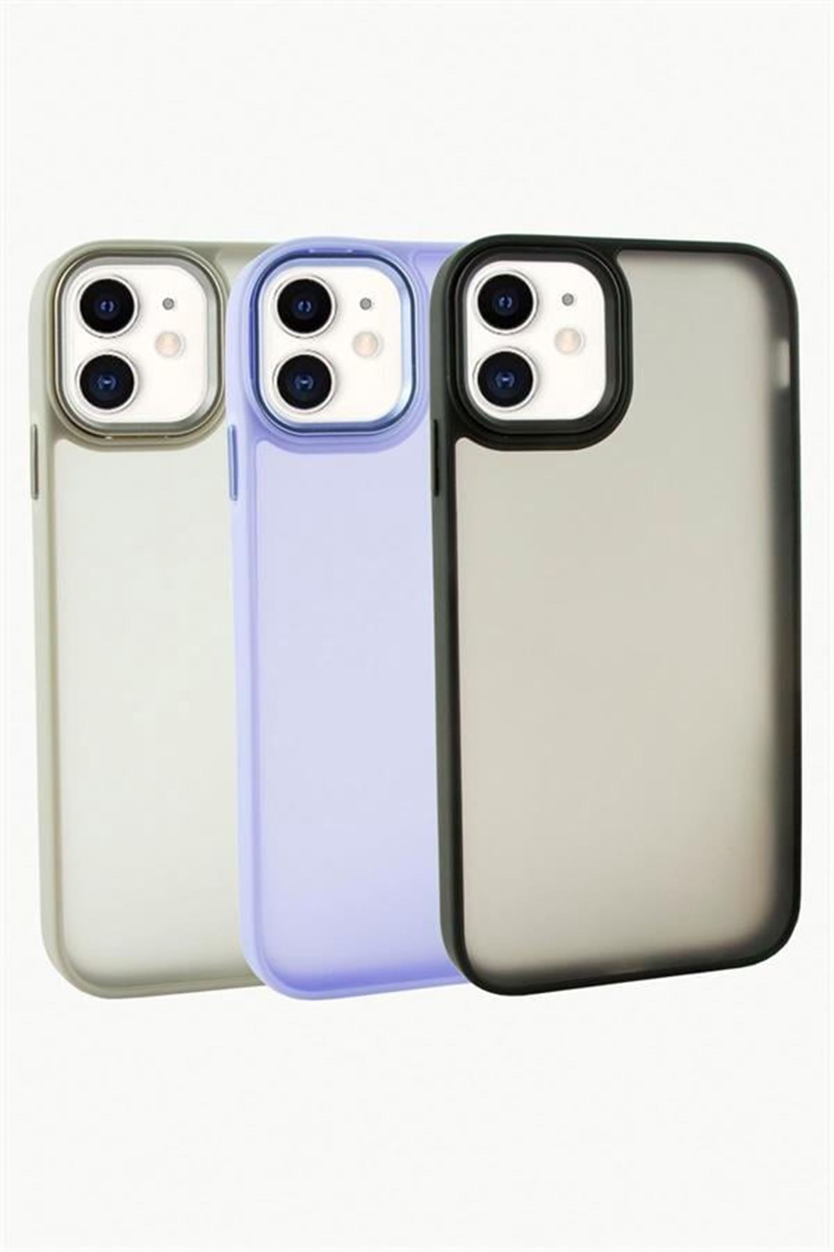 iPhone 11 Renkli Lüx Newxu Silikon Kılıf - Mor