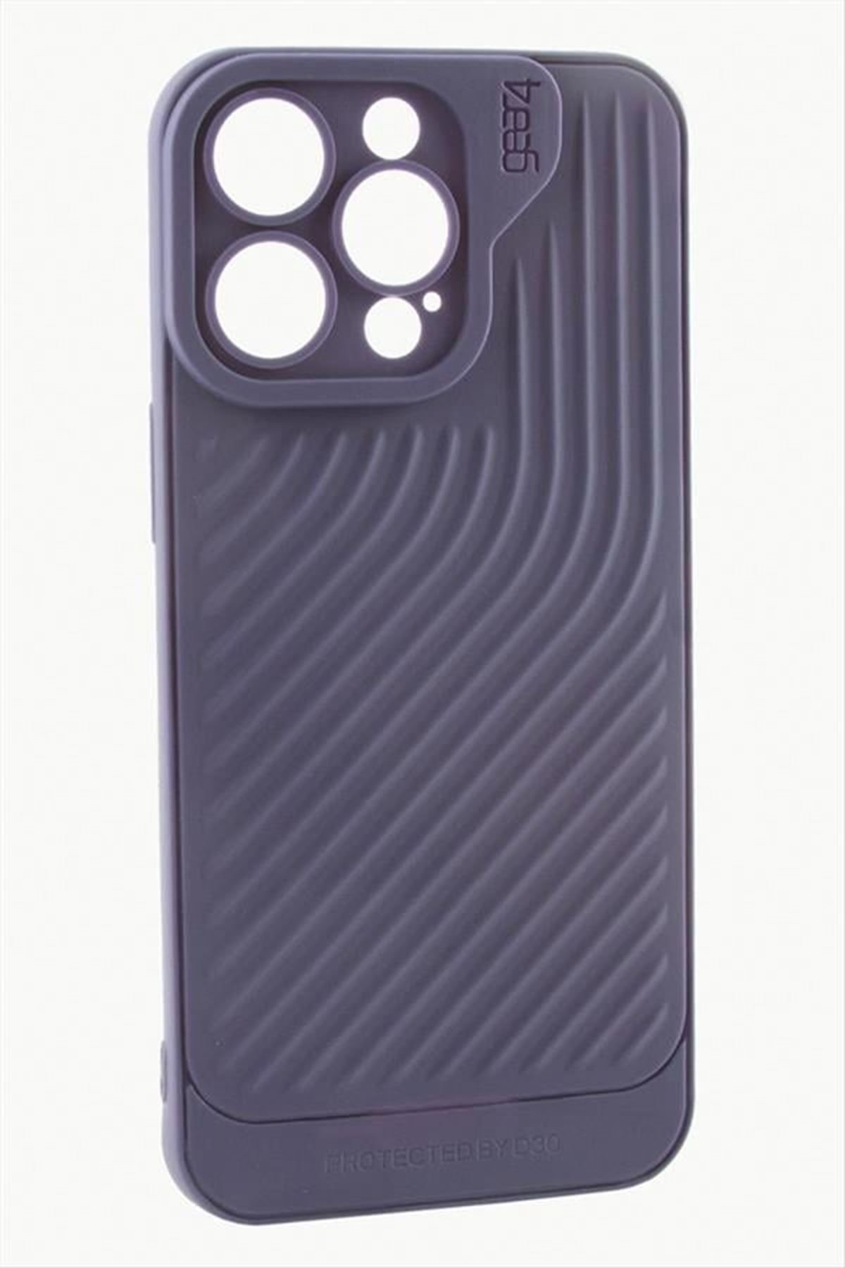 iPhone 14 Pro Max Çizgili Lüx Gear Silikon Kılıf - Mor