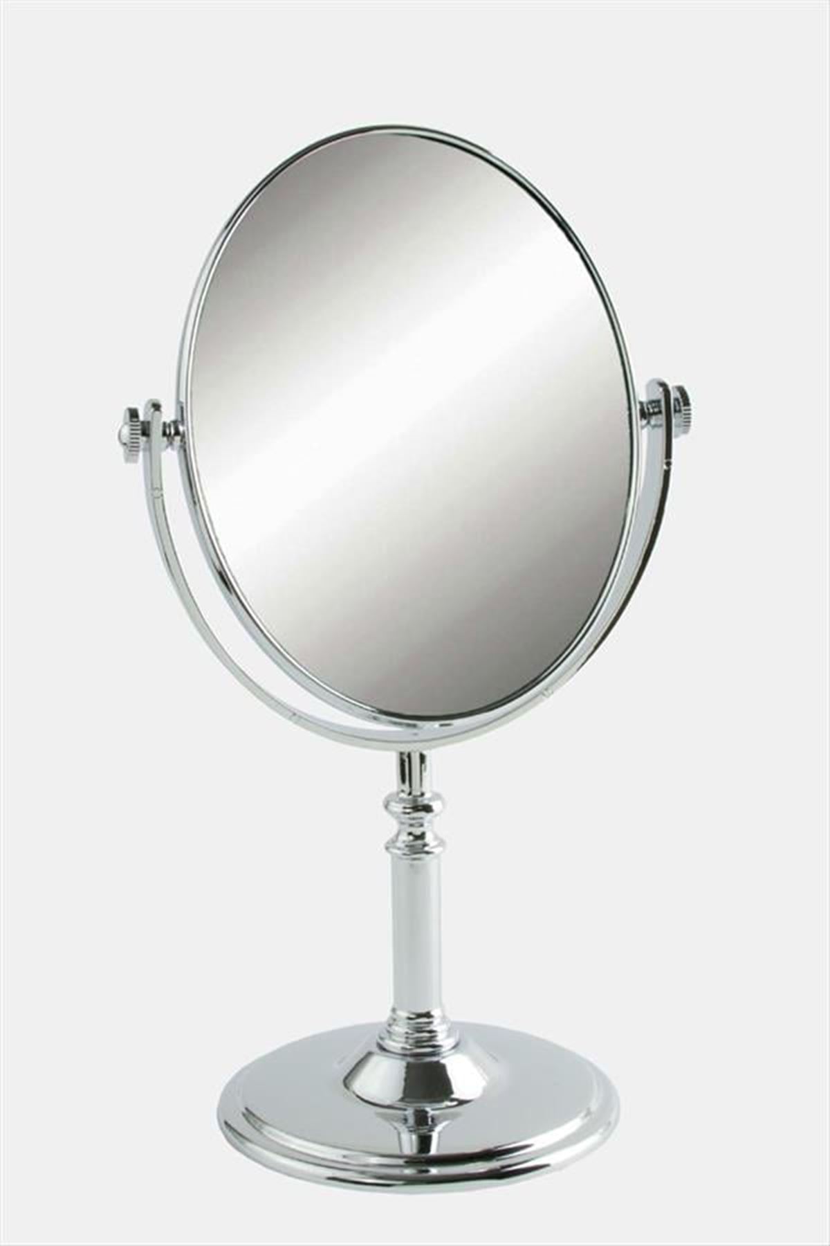 Oval Gümüş Renkli Masa Aynası 28 cm (3816) - Gümüş Rengi