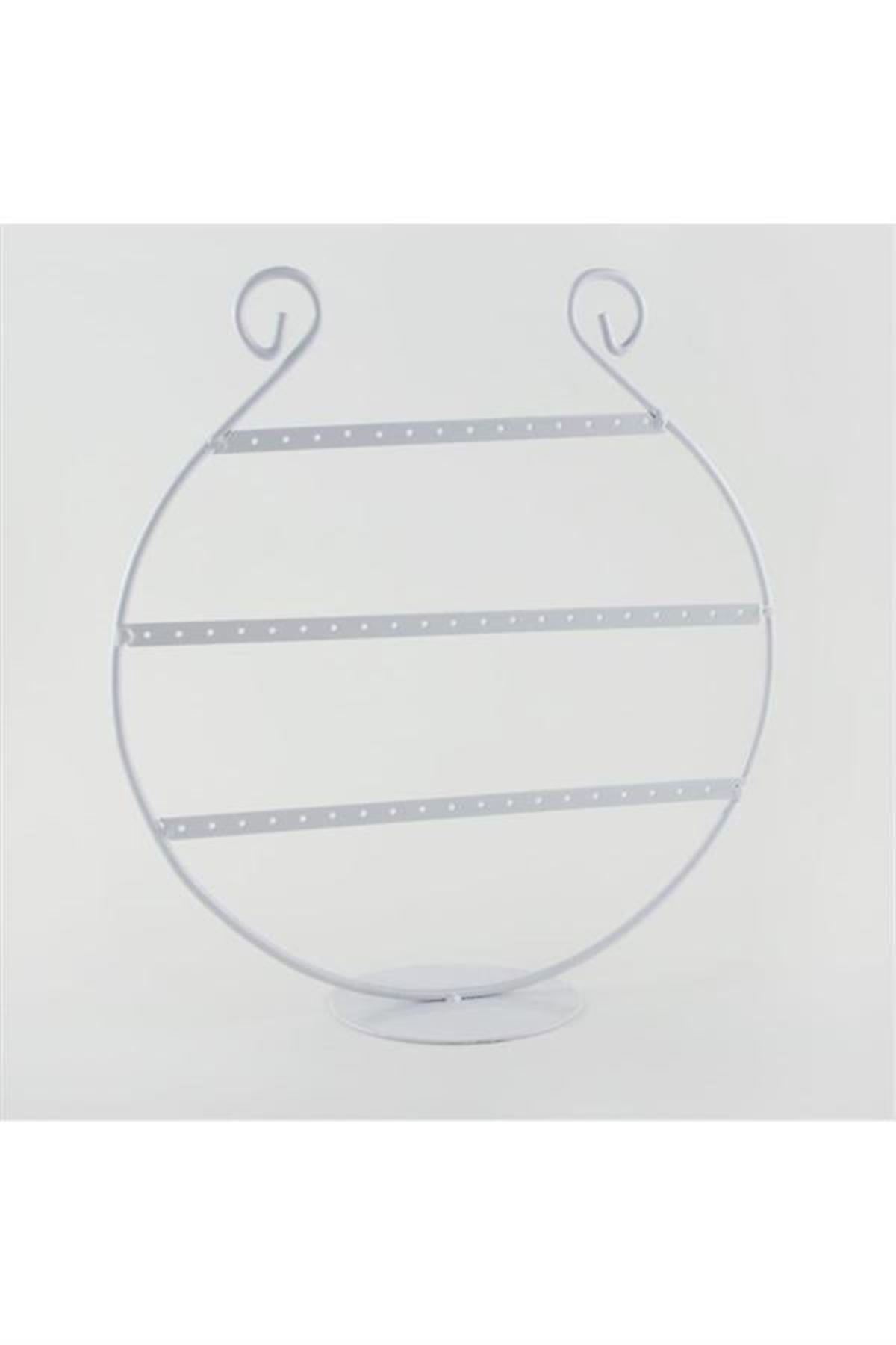 Oval Figürlü Küpe Standı - Siyah