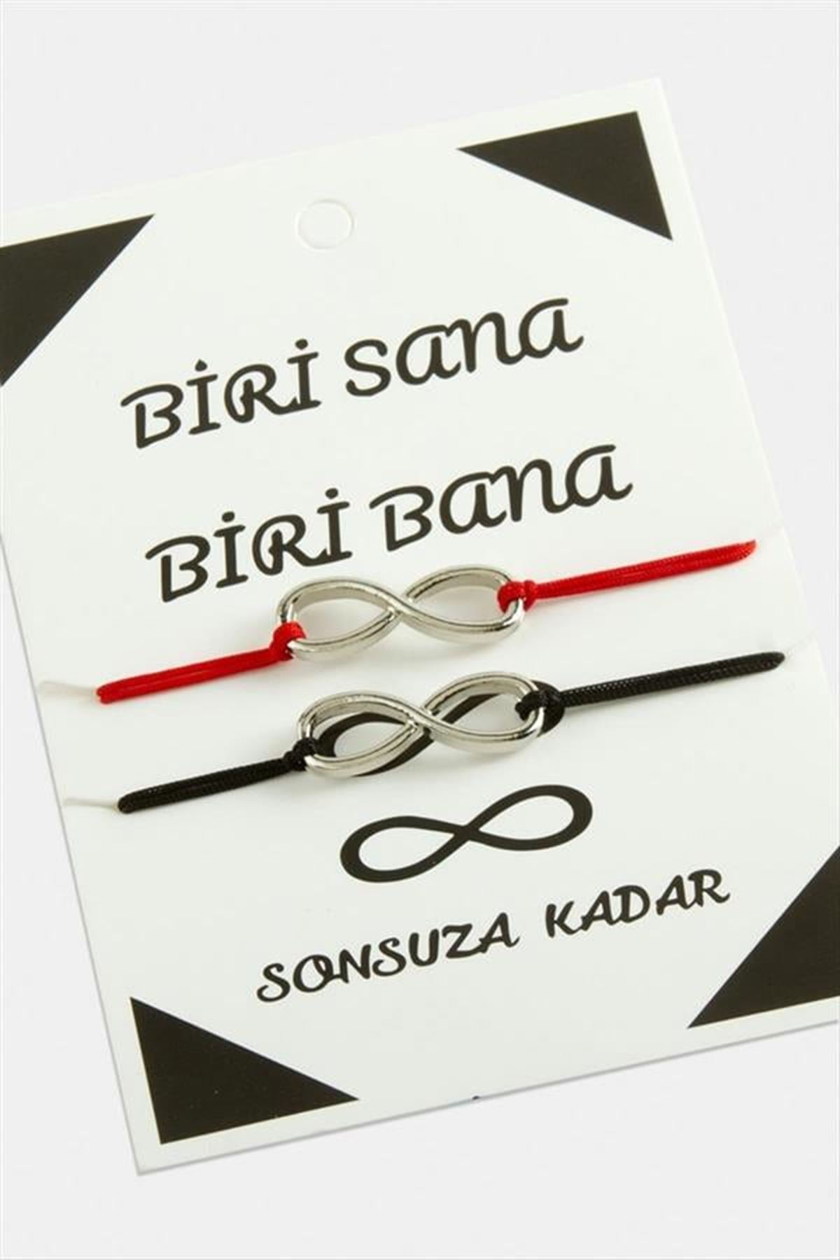 2 Adet Sonsuzluk İp Bileklik - Karışık Renk 1