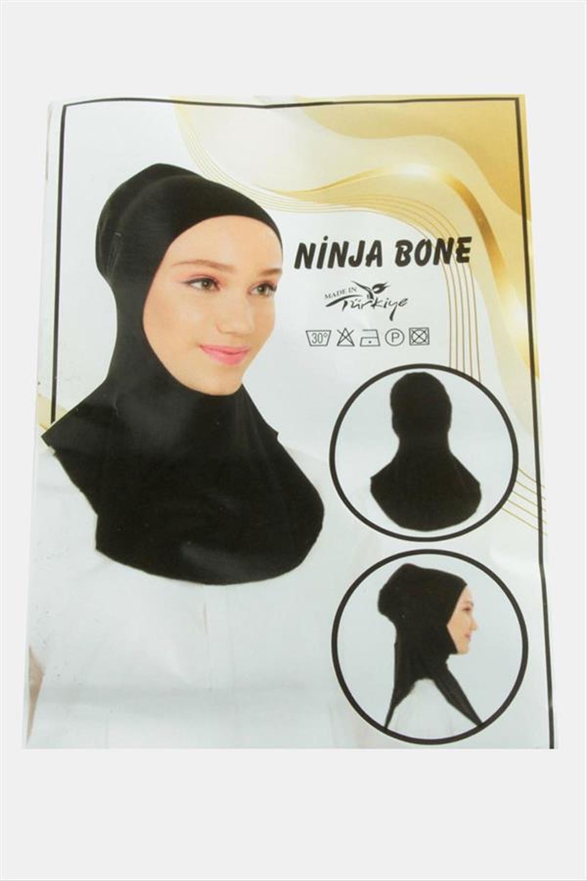 Boyunluklu Geçmeli Ninja Bone - Beyaz