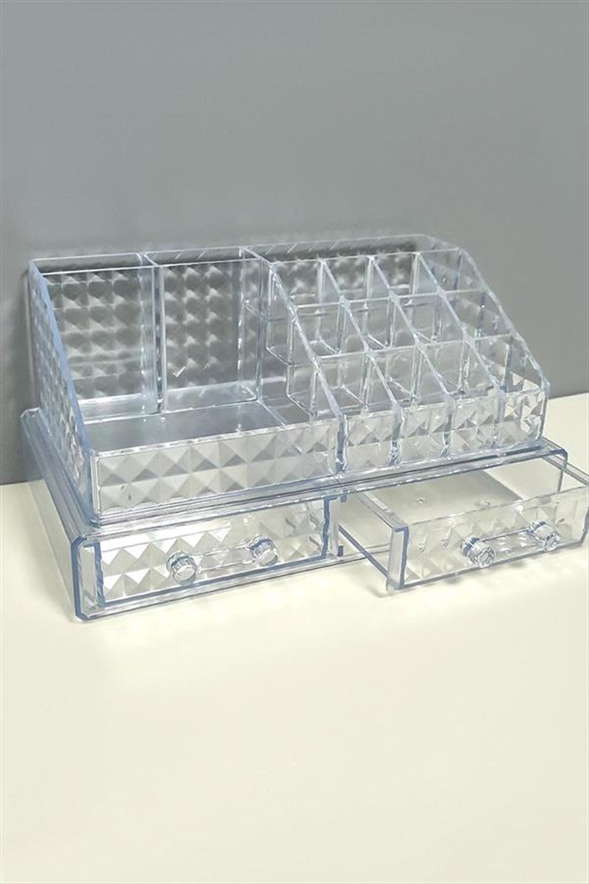 Black Stone 2 Çekmeceli Diamond Organizer Set - Şeffaf