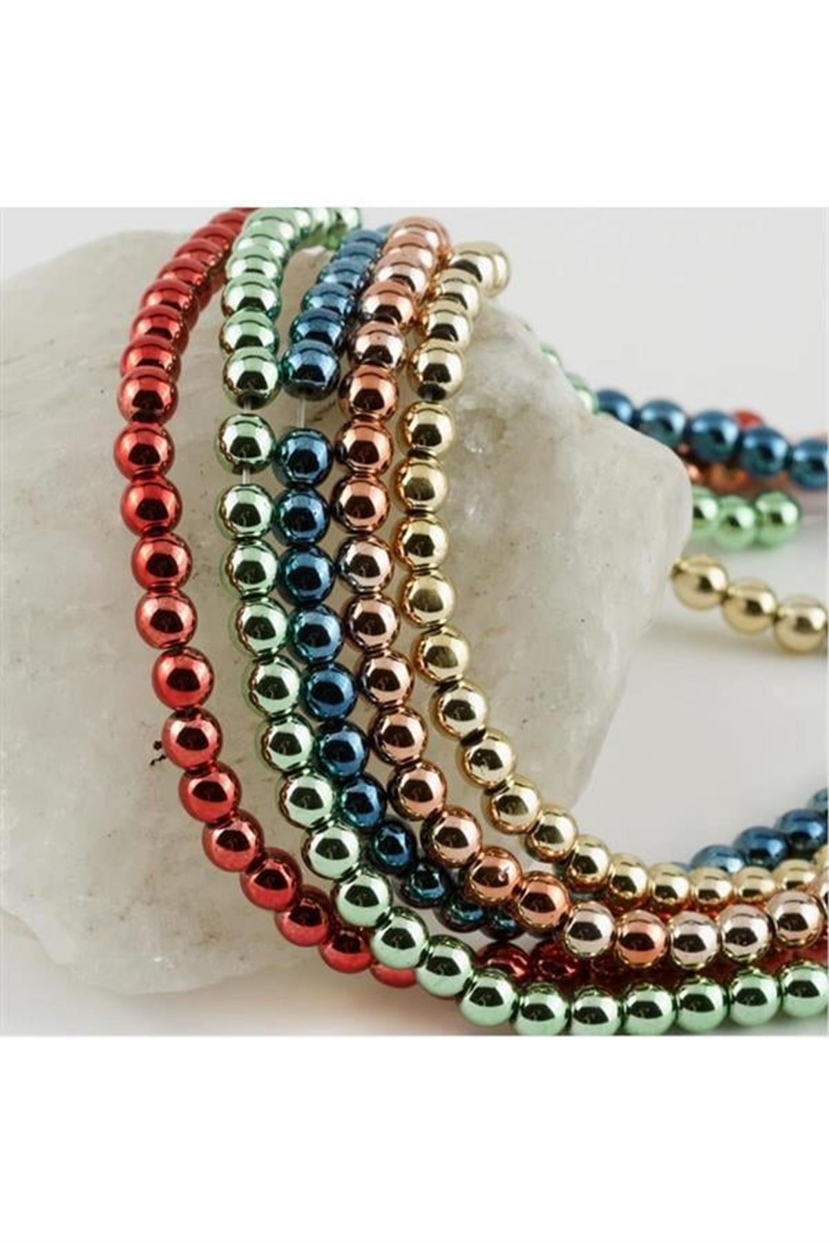 Hematit Taşı 6 mm - Altın Rengi