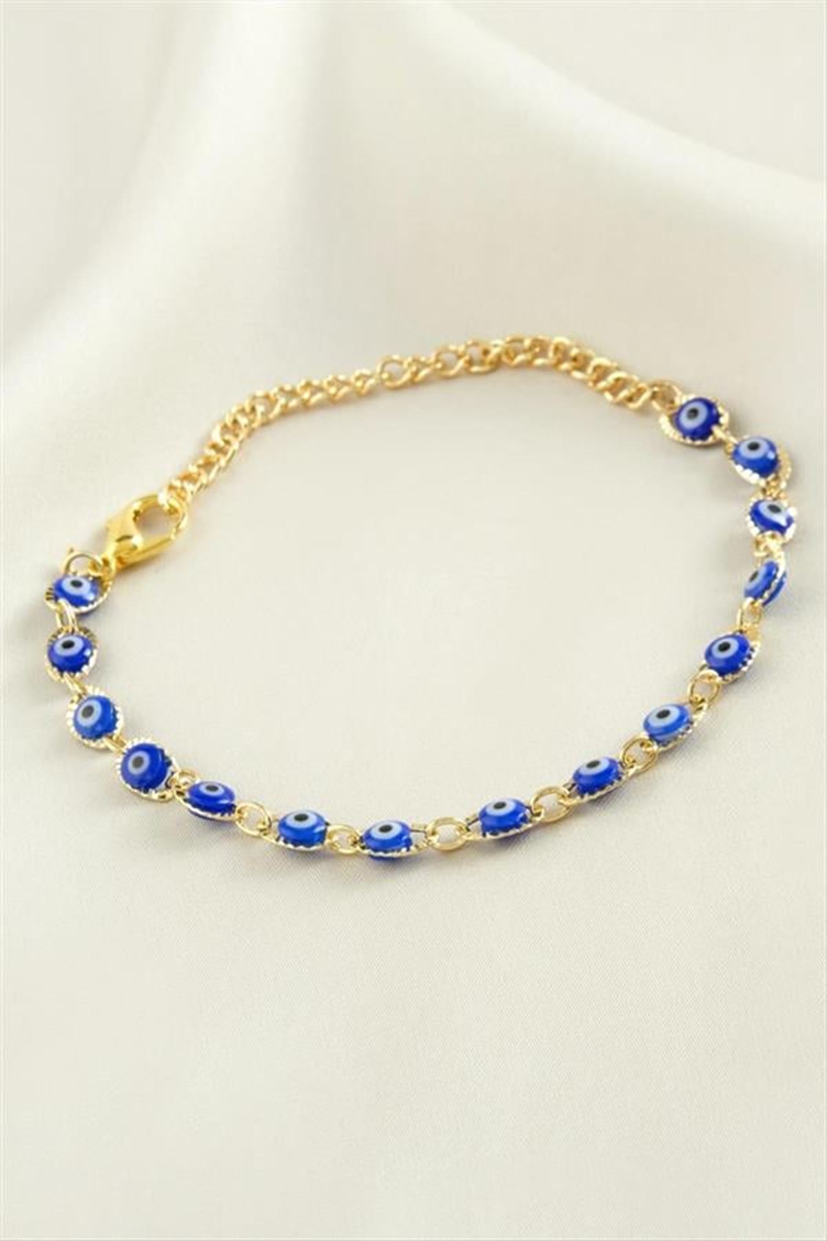 Nazar Boncuk Mineli Bileklik - Mavi