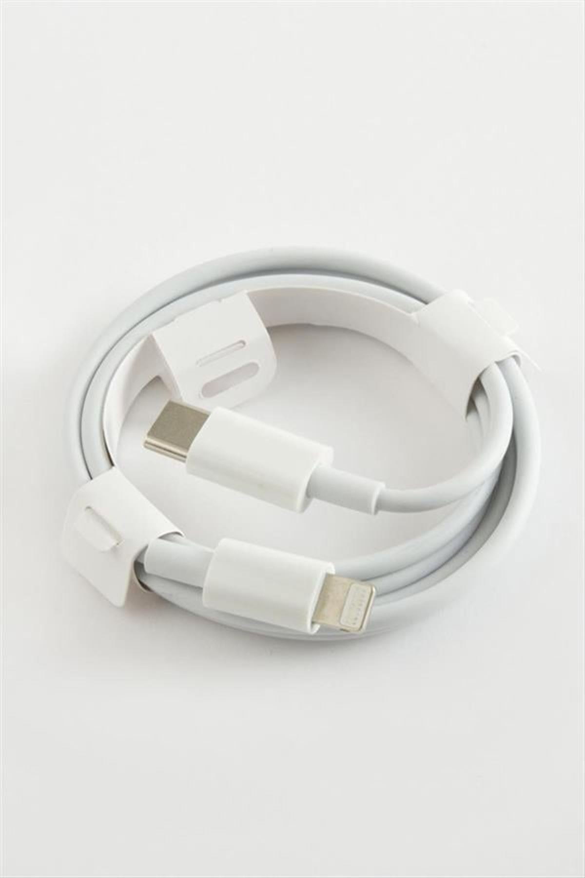 İphone Type C Lighting Data Şarj Kablosu 1 metre - Beyaz