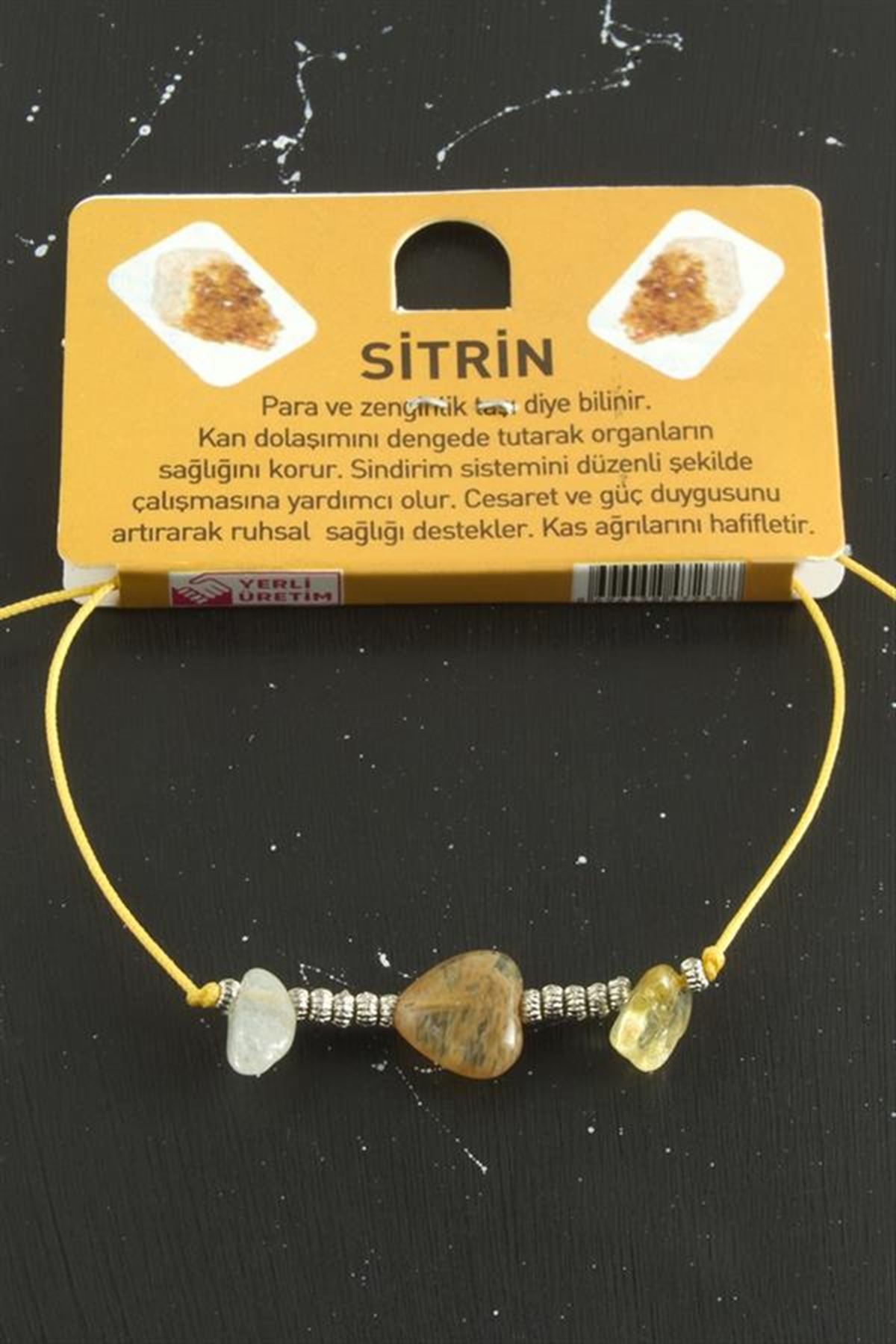 Kalp Karışık Doğaltaş Bileklik - Karışık Renk 1