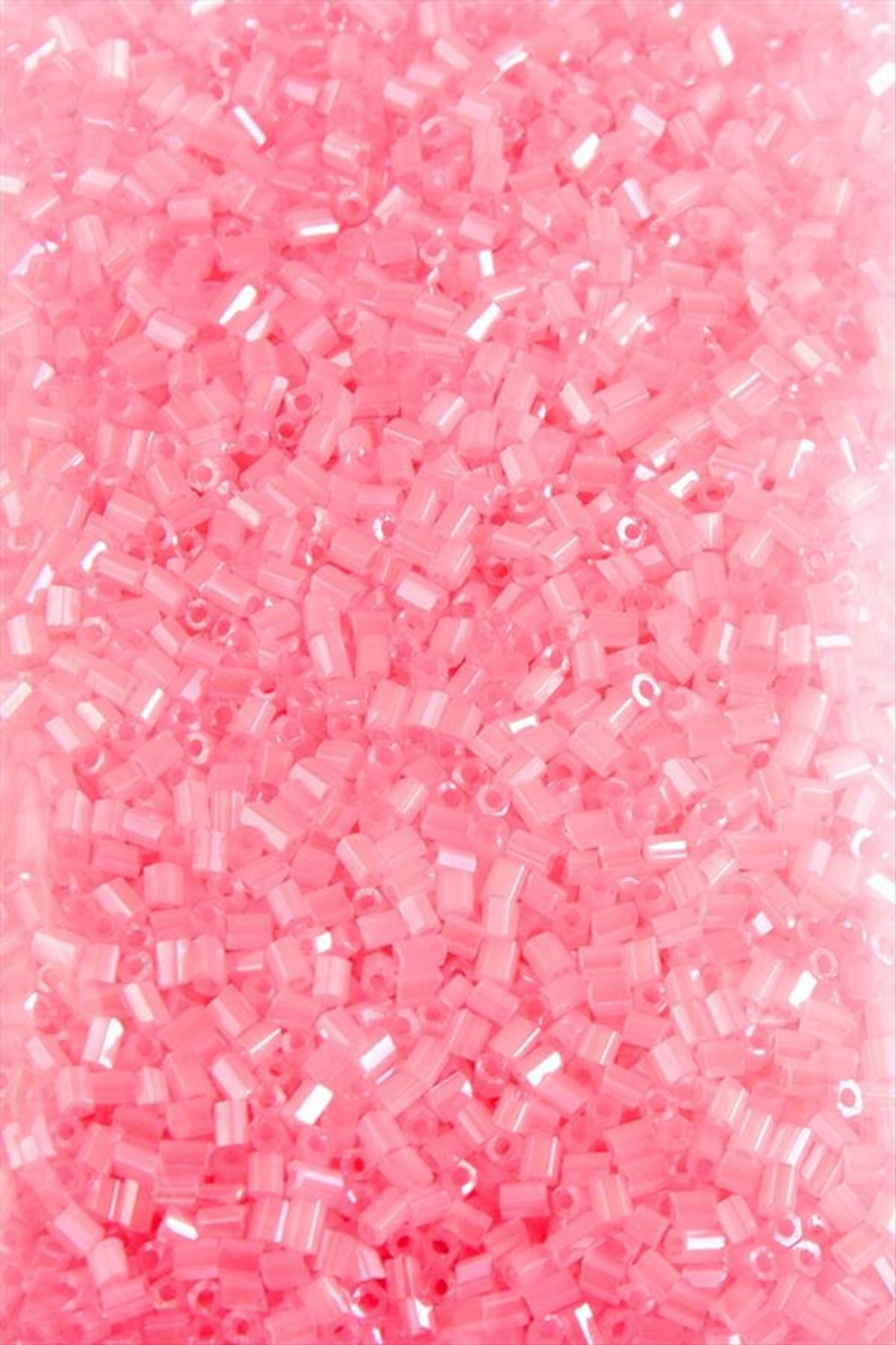 2 mm Silindir Kum Boncuk 50 Gram - Şeker Pembesi
