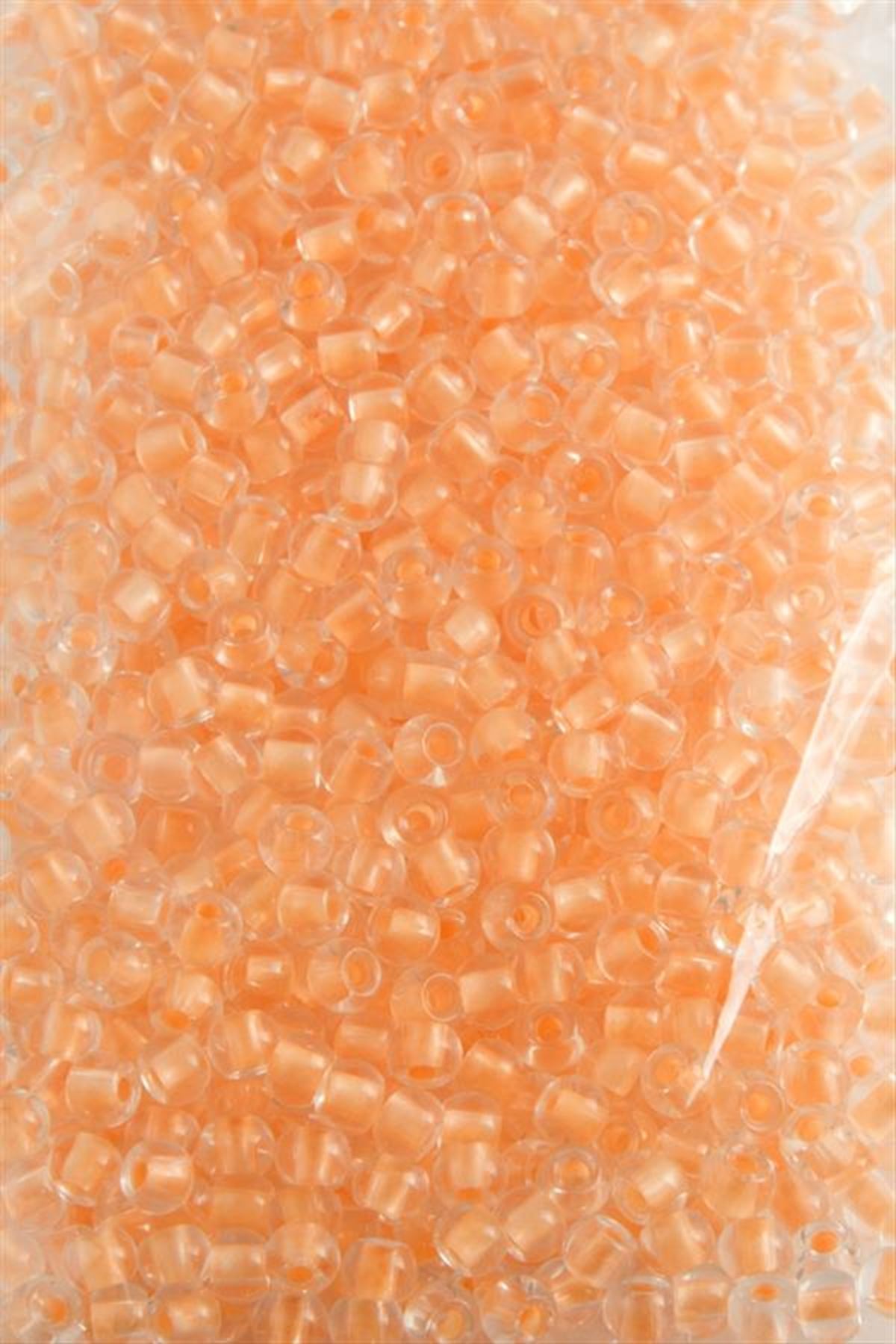 4 mm Yuvarlak Kum Boncuk 50 Gram - Turuncu