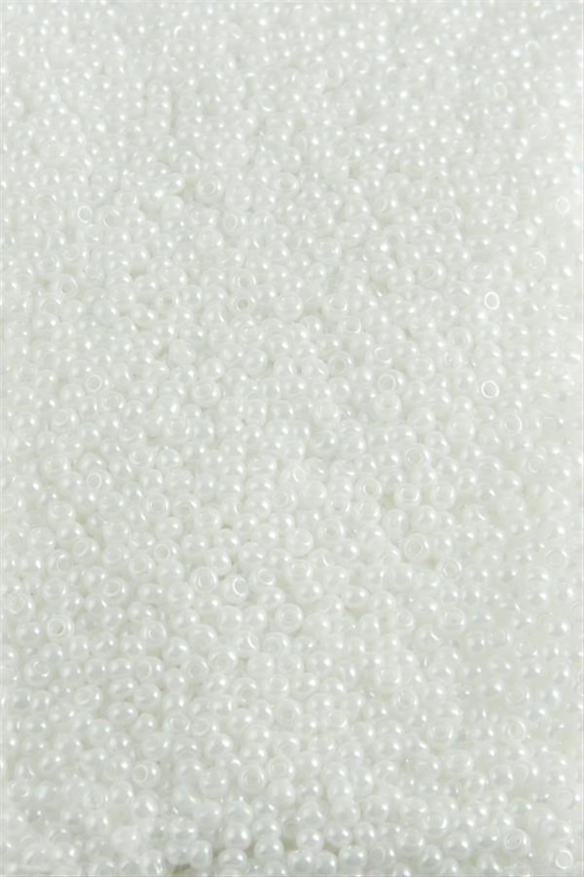2 mm Yuvarlak Kum Boncuk 50 Gram - Beyaz