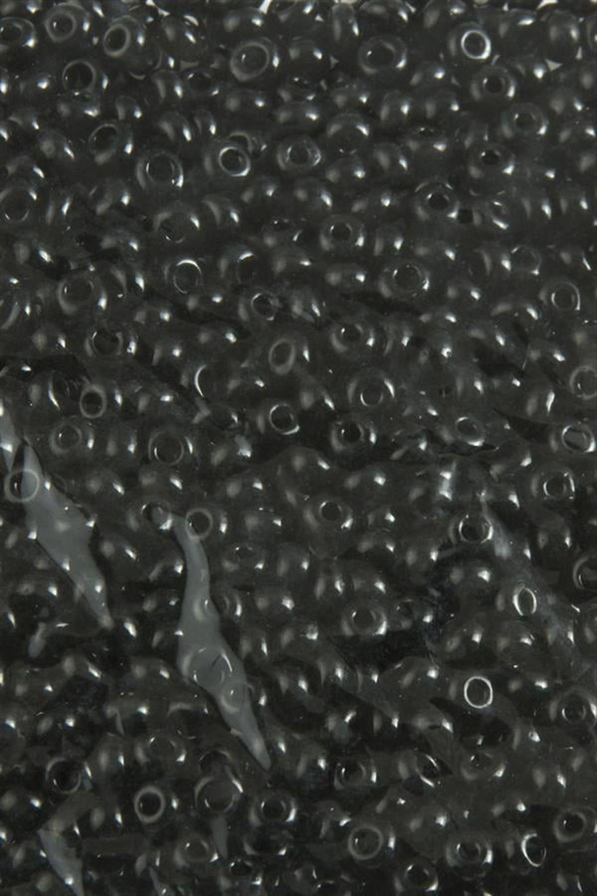 5 mm Oval Kum Boncuk 50 Gram - Siyah