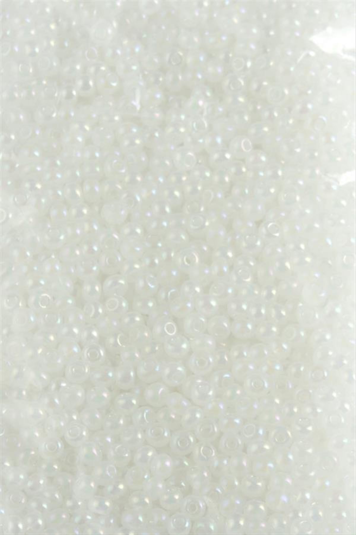 3 mm Yuvarlak Kum Boncuk 50 Gram - Kırık Beyaz