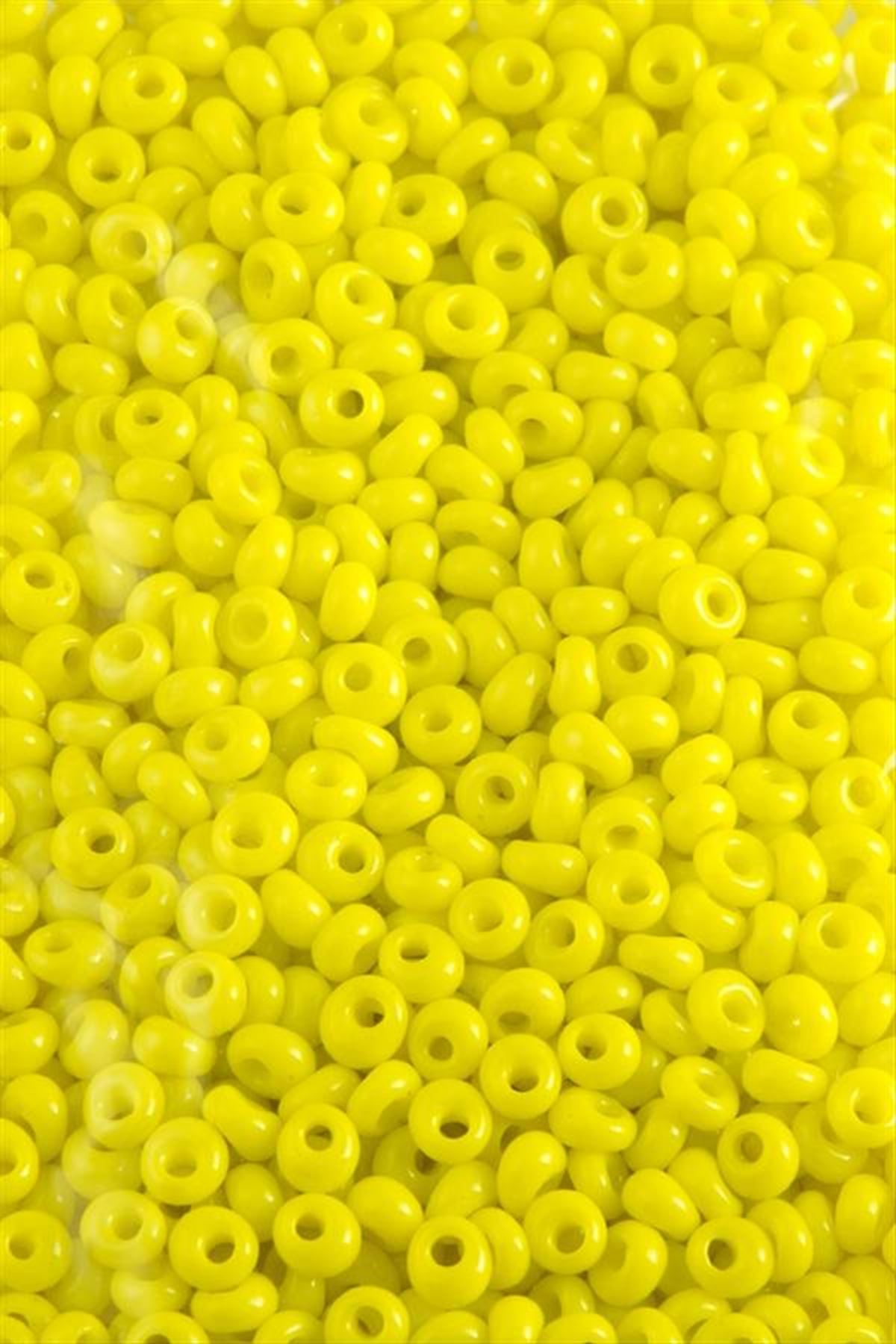 5 mm Oval Kum Boncuk 50 Gram - Sarı