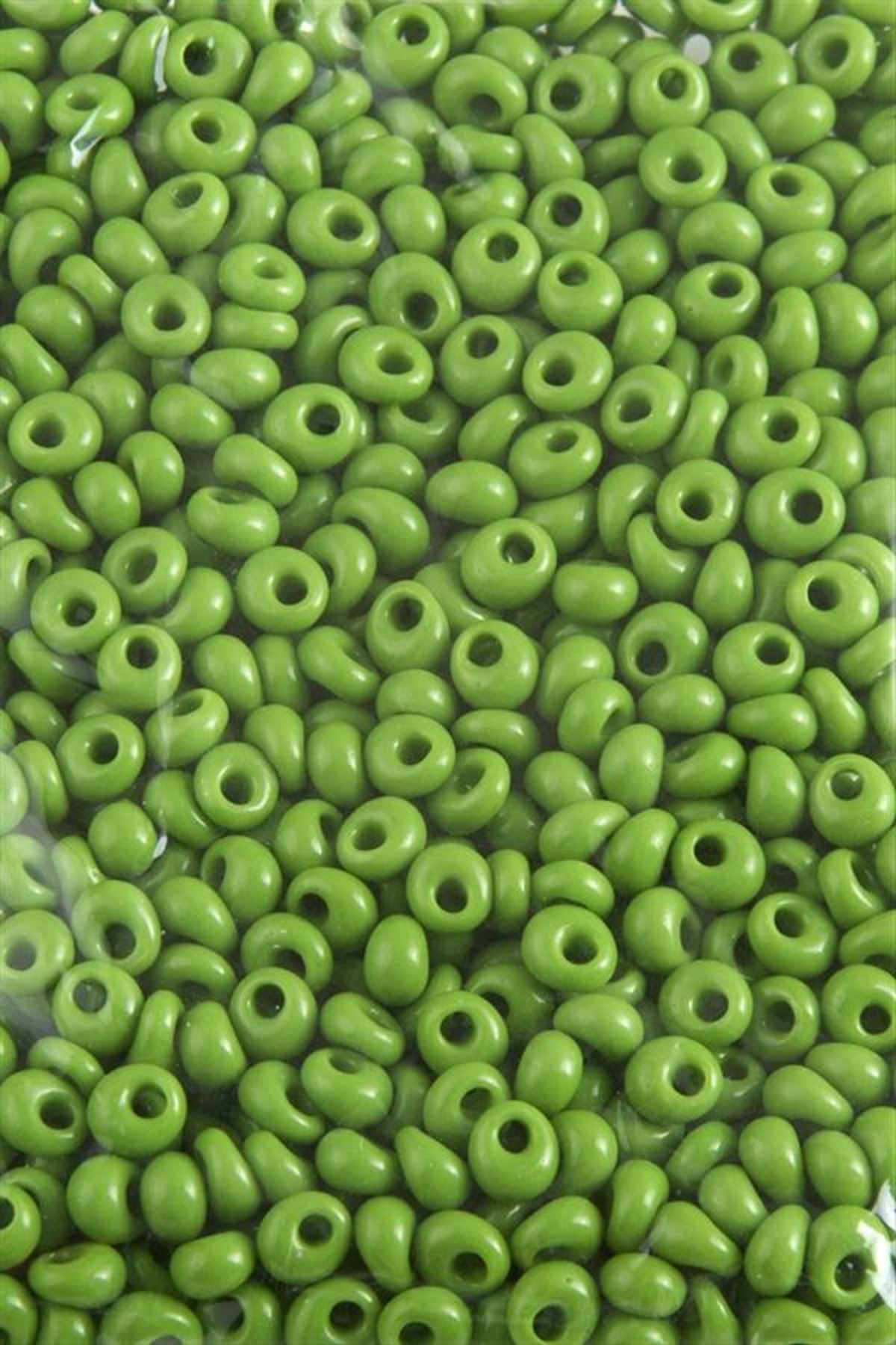 5 mm Oval Kum Boncuk 50 Gram - Yeşil