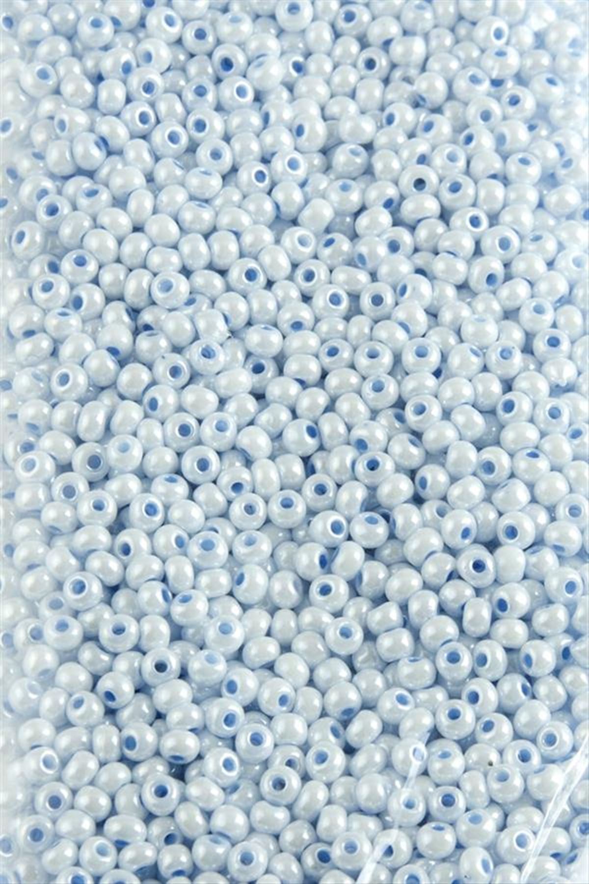 3,5 mm Yuvarlak Kum Boncuk 50 Gram - Açık Mavi