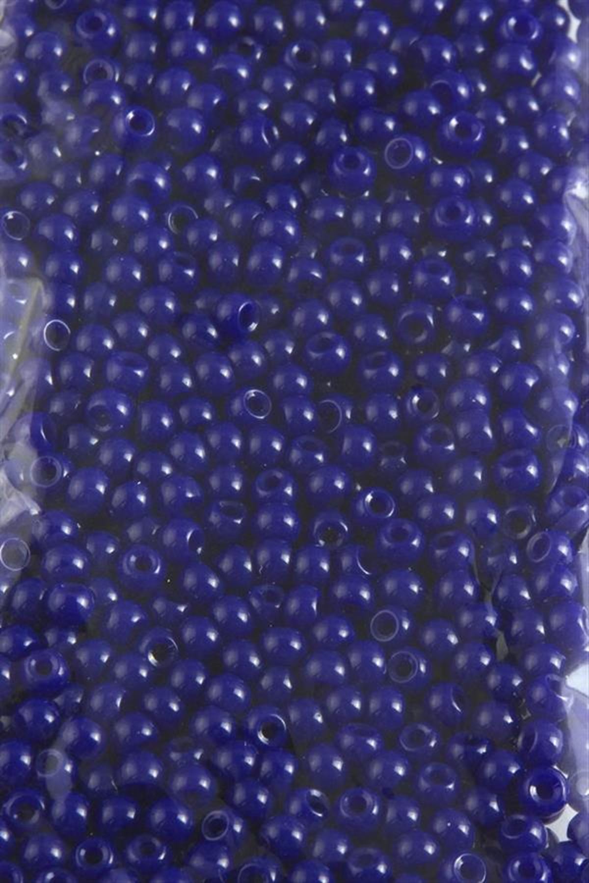 4 mm Yuvarlak Kum Boncuk 50 Gram - Lacivert
