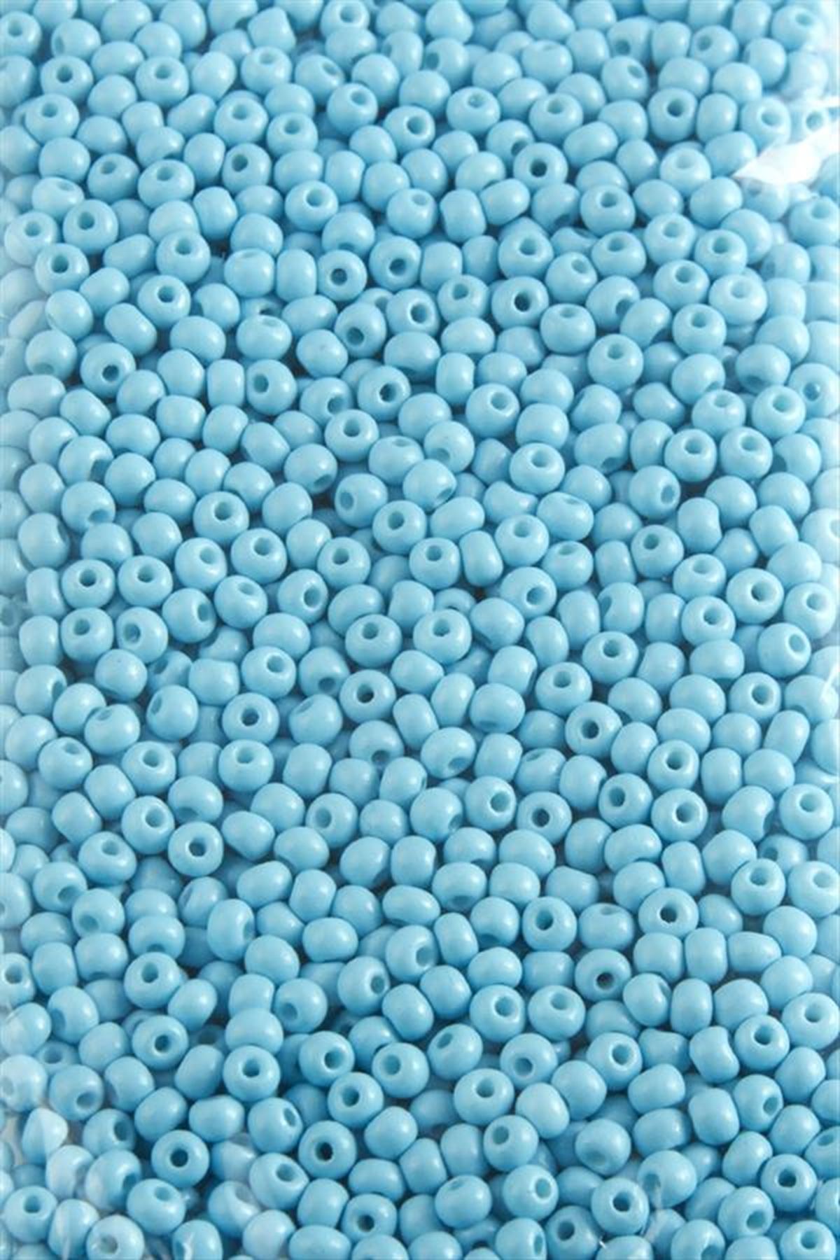 3,5 mm Yuvarlak Kum Boncuk 50 Gram - Turkuaz