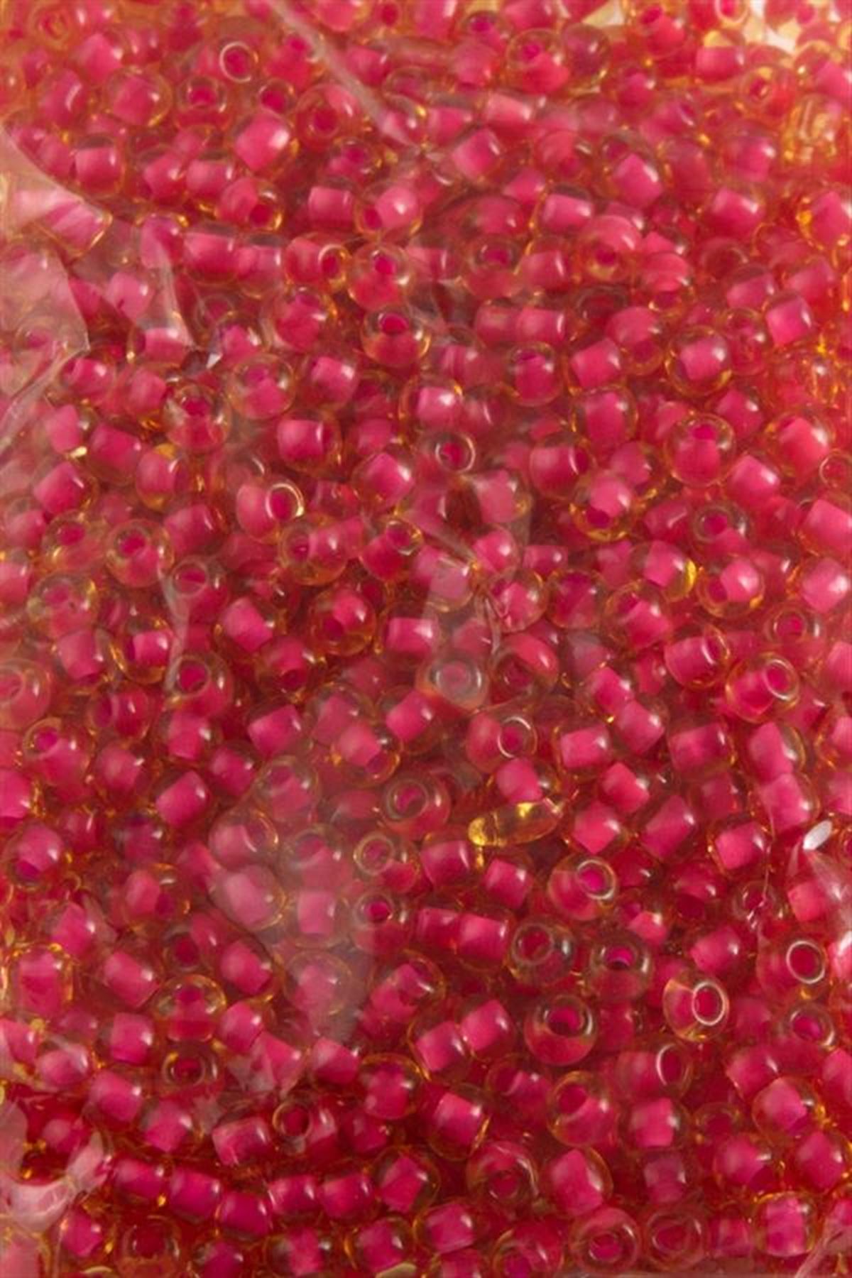 3 mm Yuvarlak Kum Boncuk 50 Gram - Kırmızı