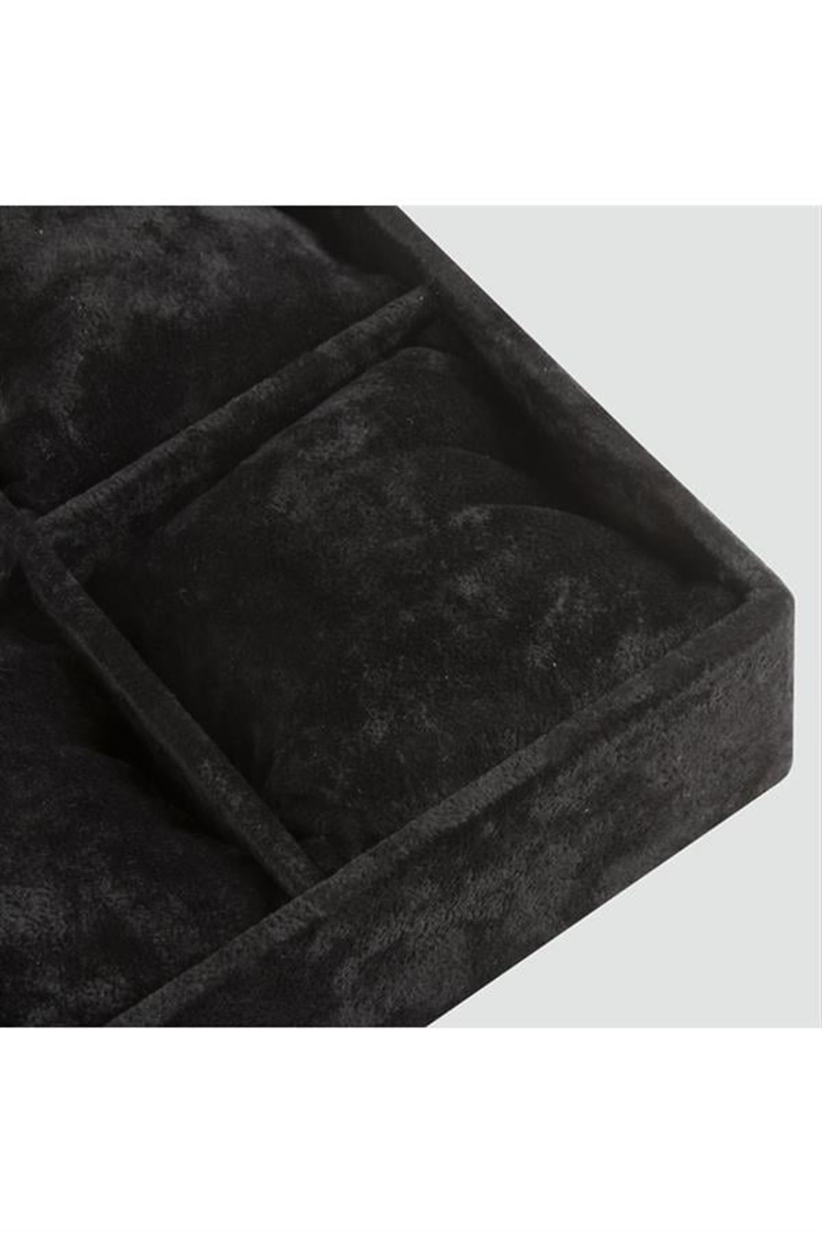 6'lı Anfora Kumaş Yastıklı Tabla - Gri