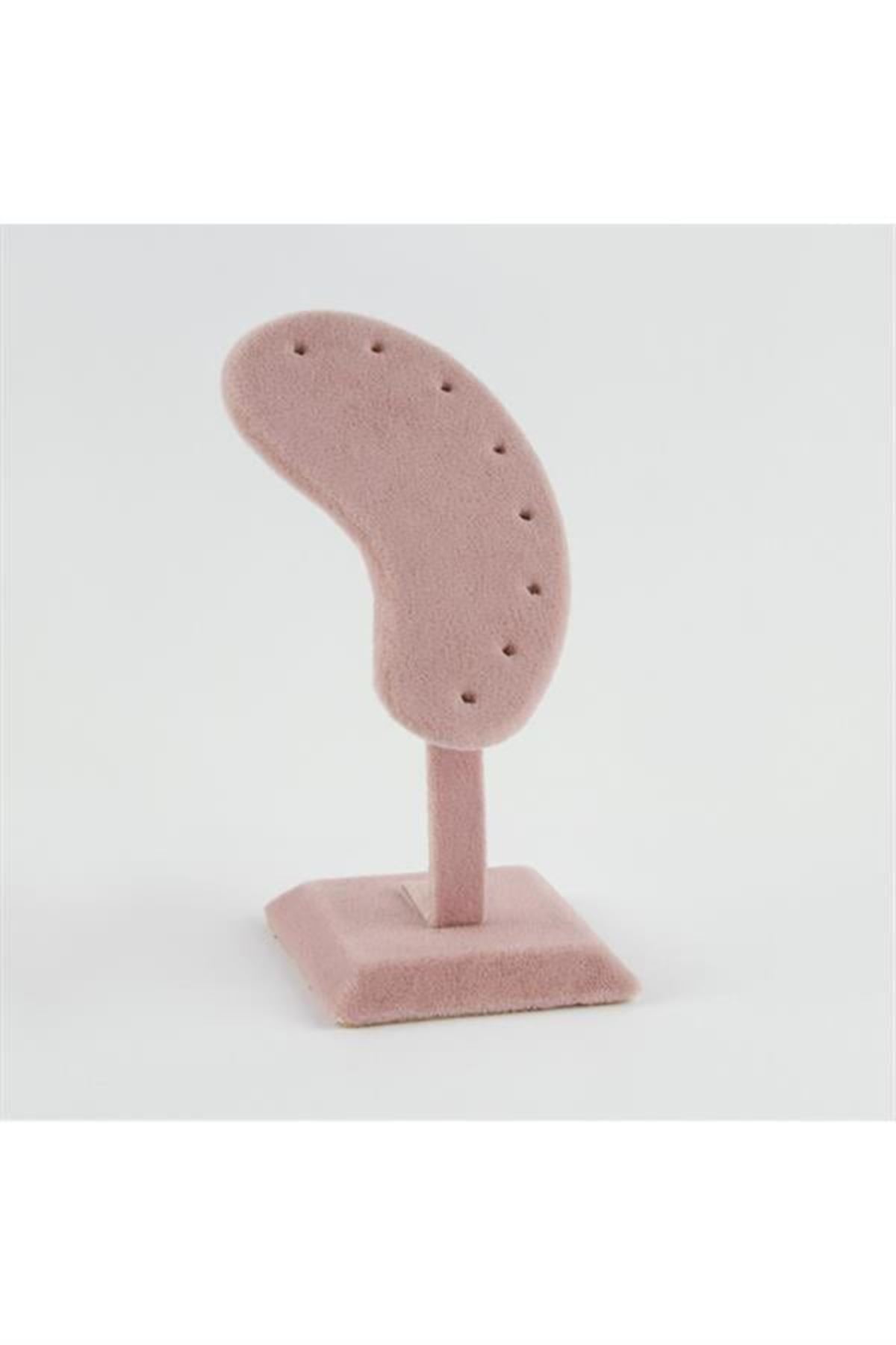 Anfora Kumaş Kaplamalı Küpe Standı - Açık Pembe