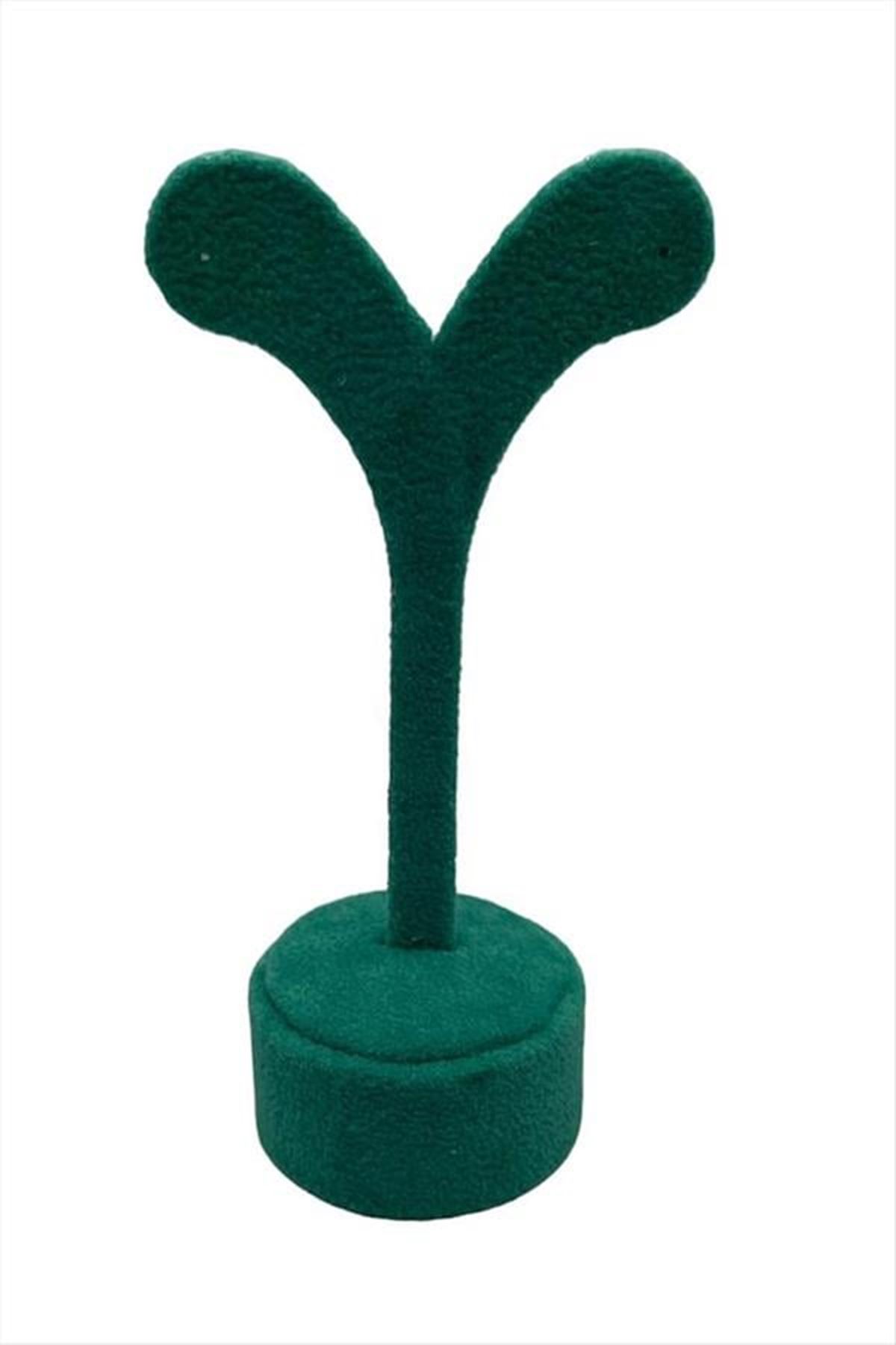 Golf Anfora Kumaş Kaplamalı Küpe Standı - Yeşil