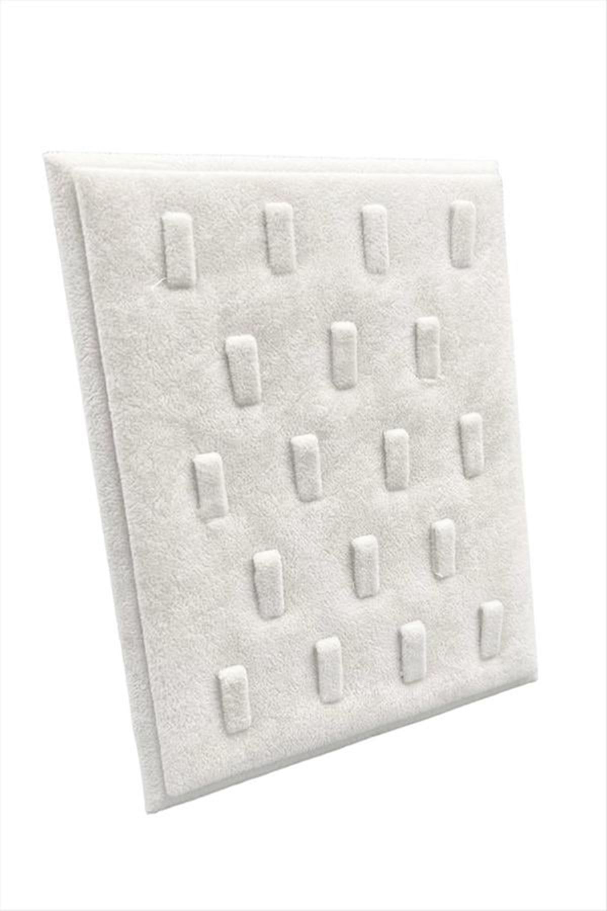 18 Tırnaklı Ayaklı Anfora Kumaş Yüzük Standı 17*20 cm - Krem