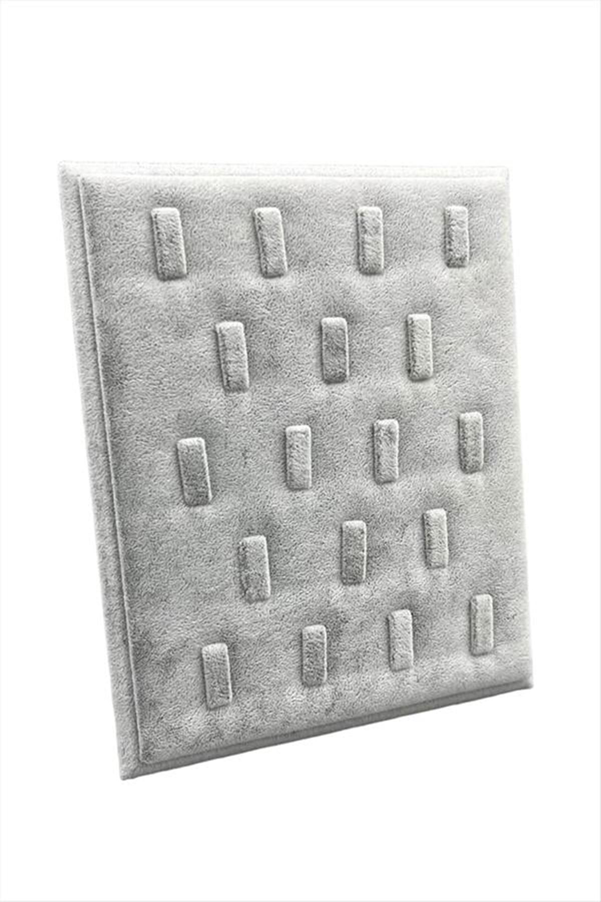 18 Tırnaklı Ayaklı Anfora Kumaş Yüzük Standı 17*20 cm - Gri