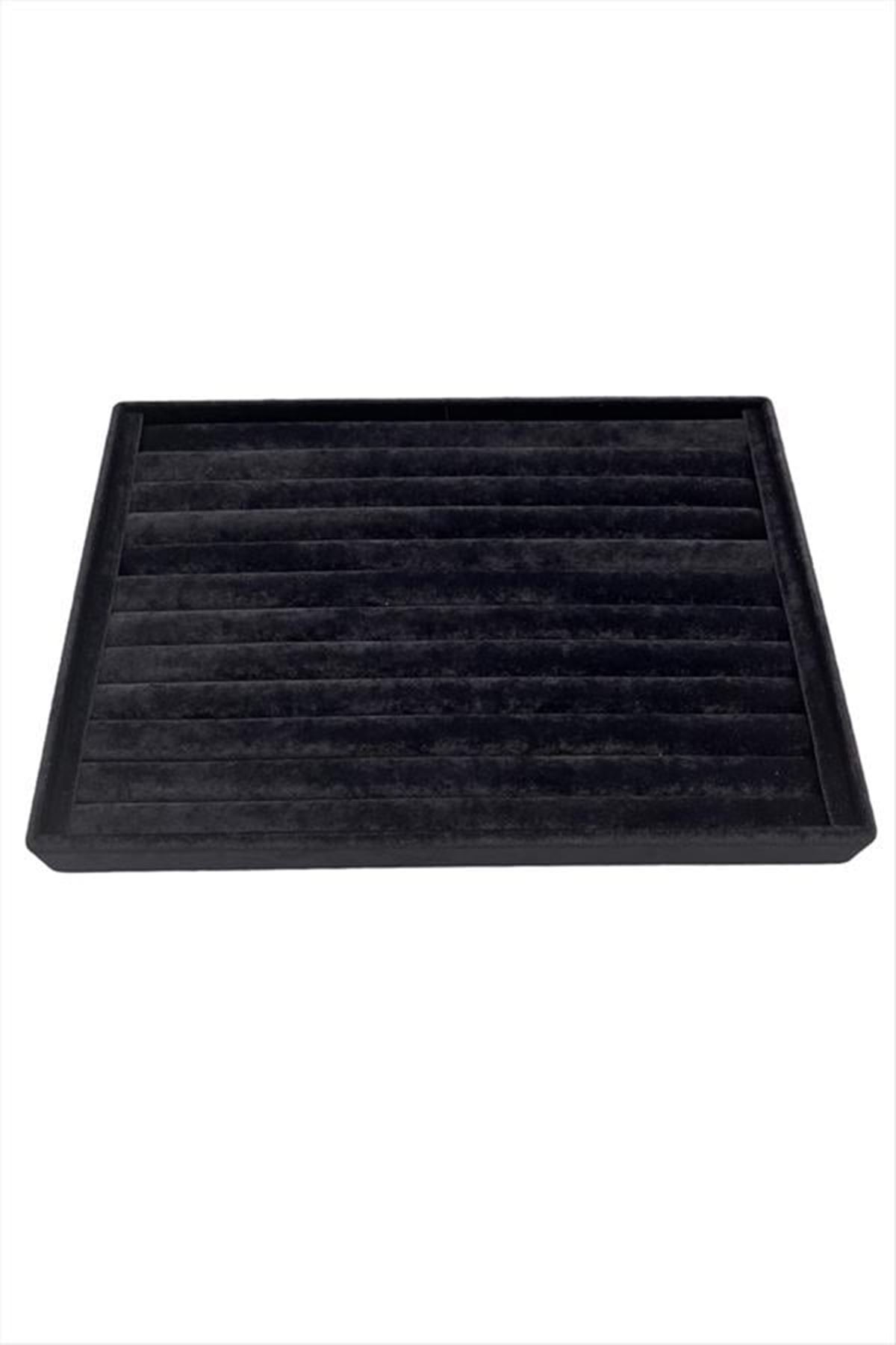 Yatay Sosisli Anfora Yüzük Kelepçe Standı 24*34 cm - Siyah