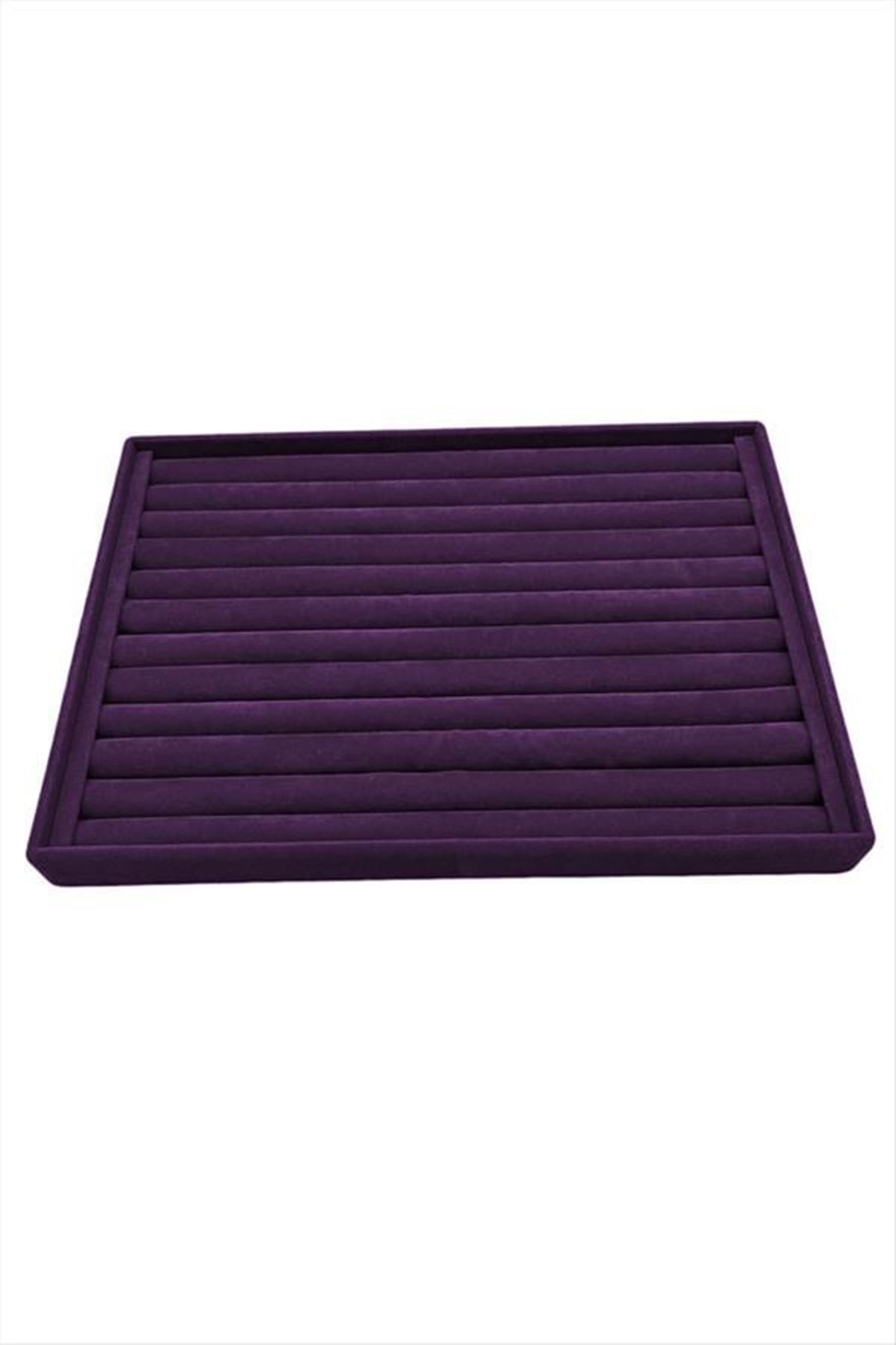 Yatay Sosisli Anfora Yüzük Kelepçe Standı 24*34 cm - Mor