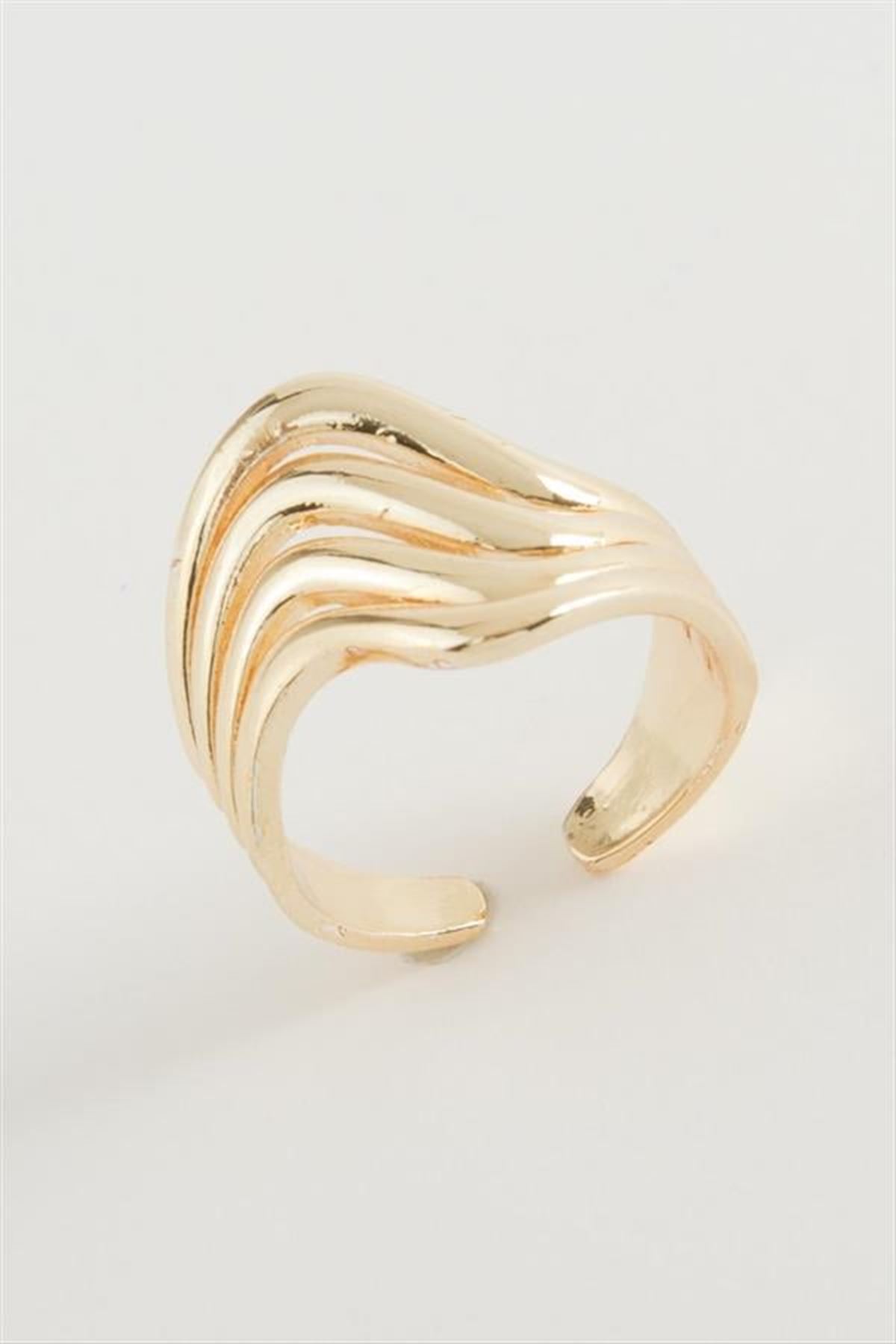 Oval Metal Yüzük - Gümüş Rengi