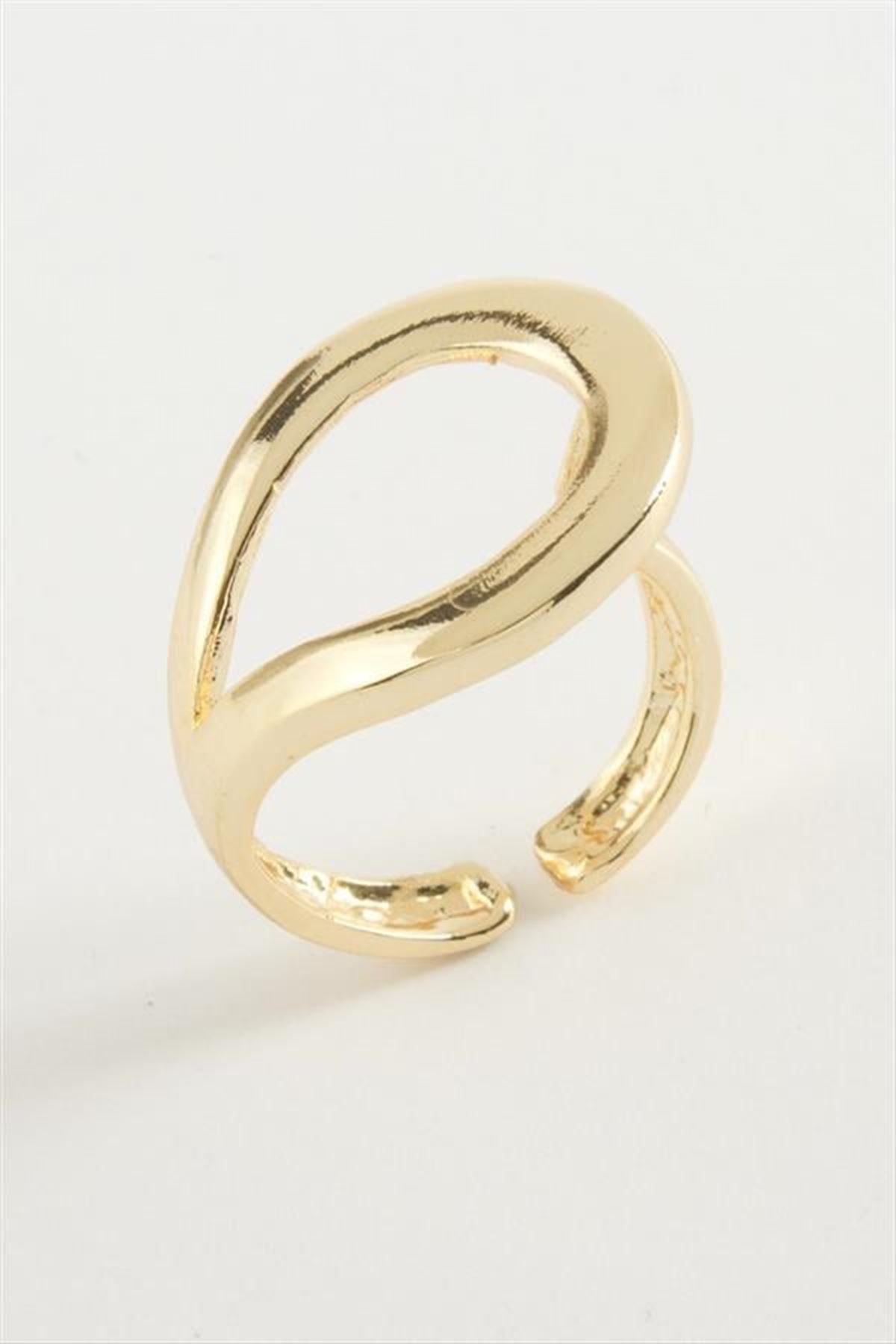 Oval Metal Yüzük - Gümüş Rengi