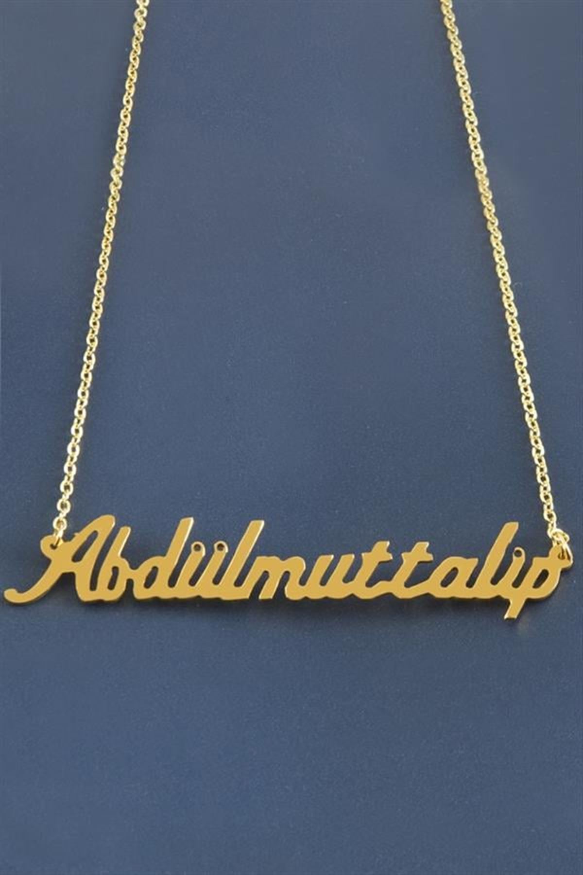 Abdülmuttalip İsimli Kolye - Sarı