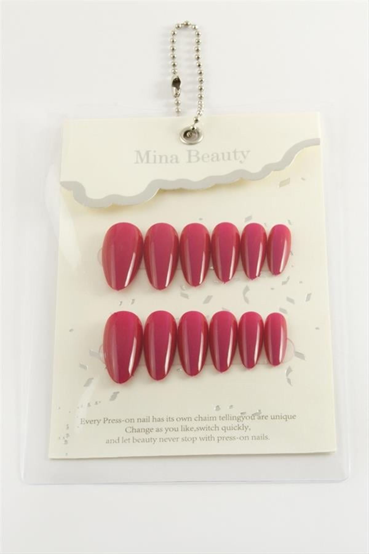 Mina Beauty Kedi Gözü Takma Tırnak - Fuşya