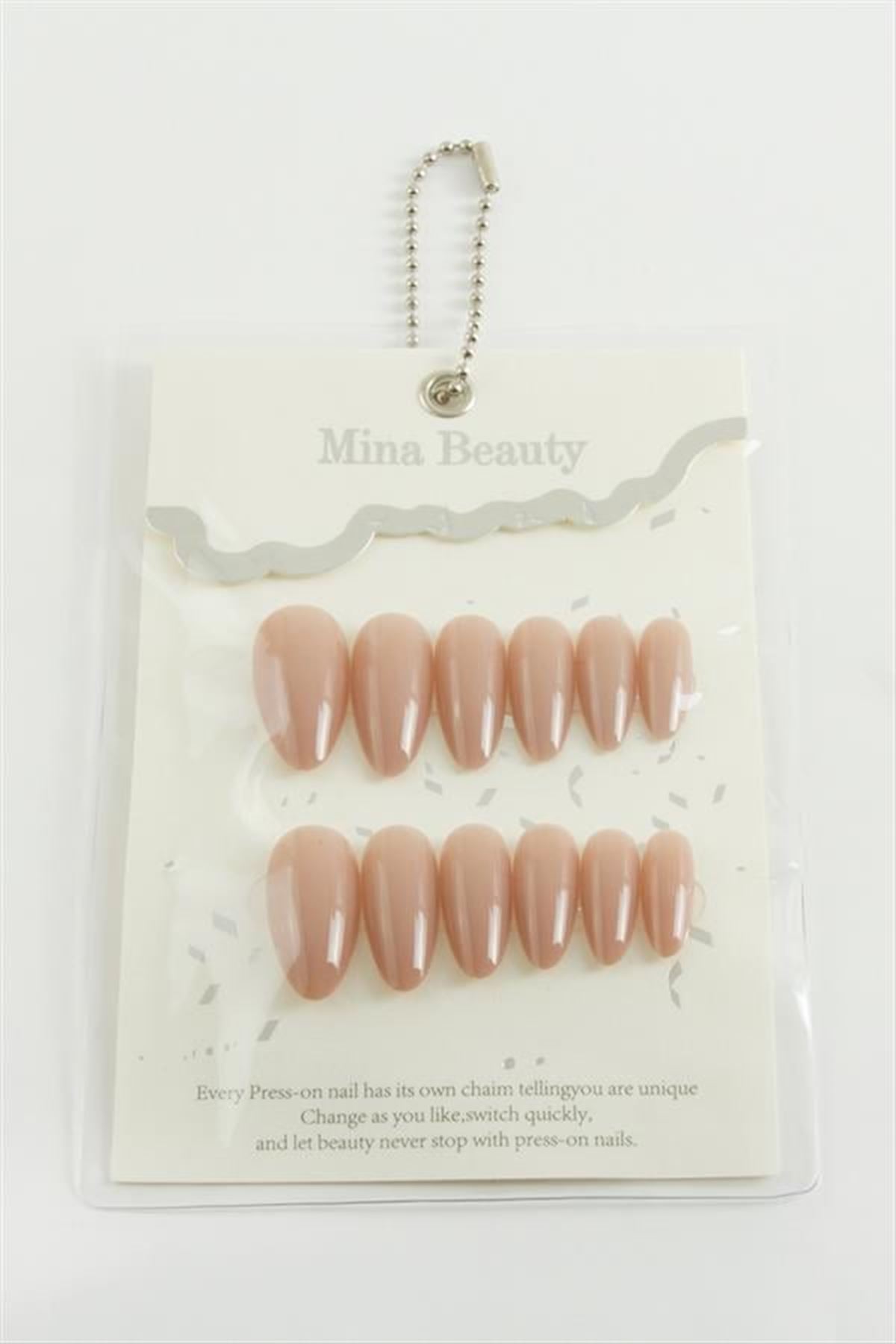 Mina Beauty Kedi Gözü Takma Tırnak - Pudra Rengi