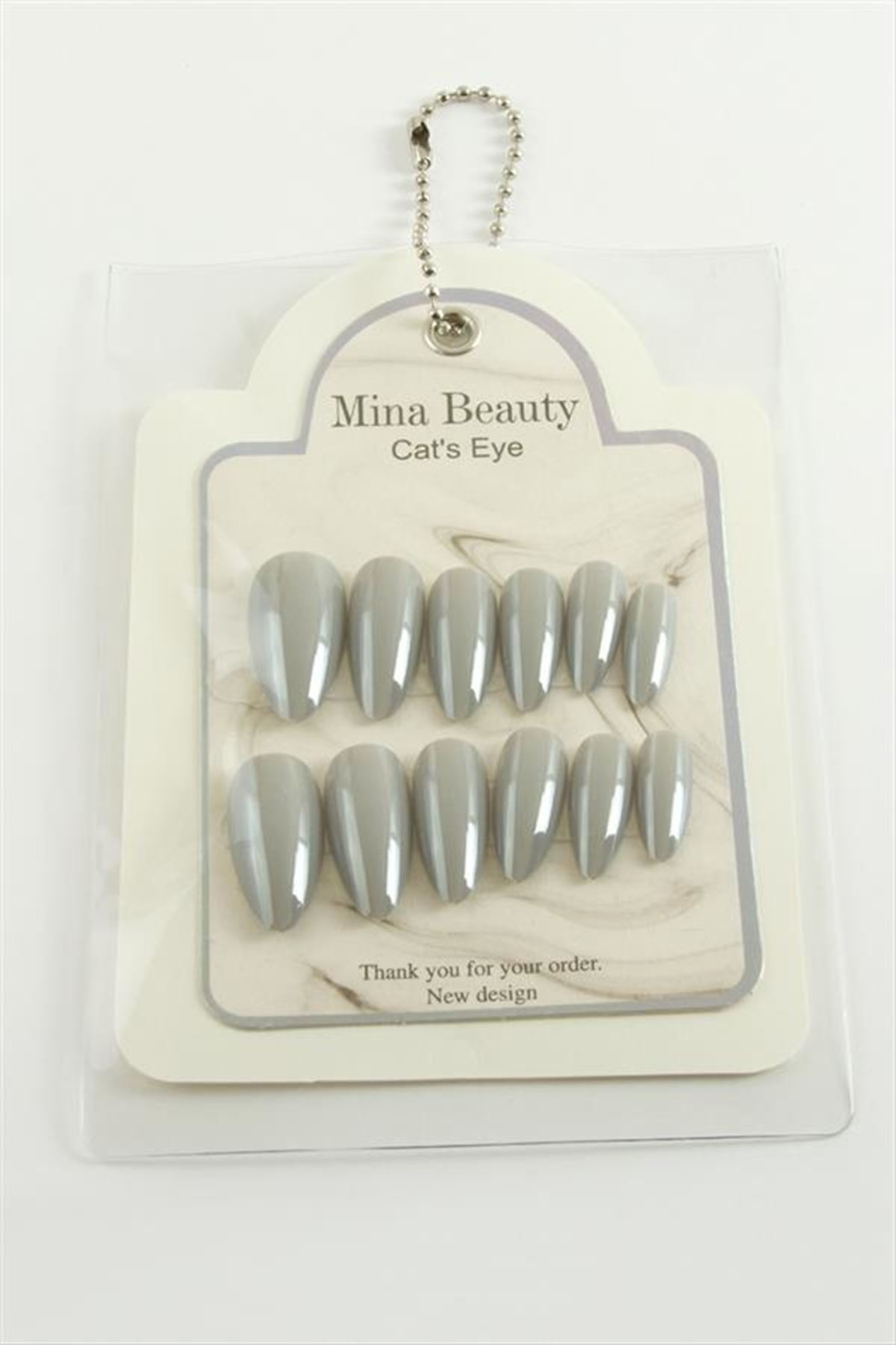 Mina Beauty Kedi Gözü Takma Tırnak - Krem