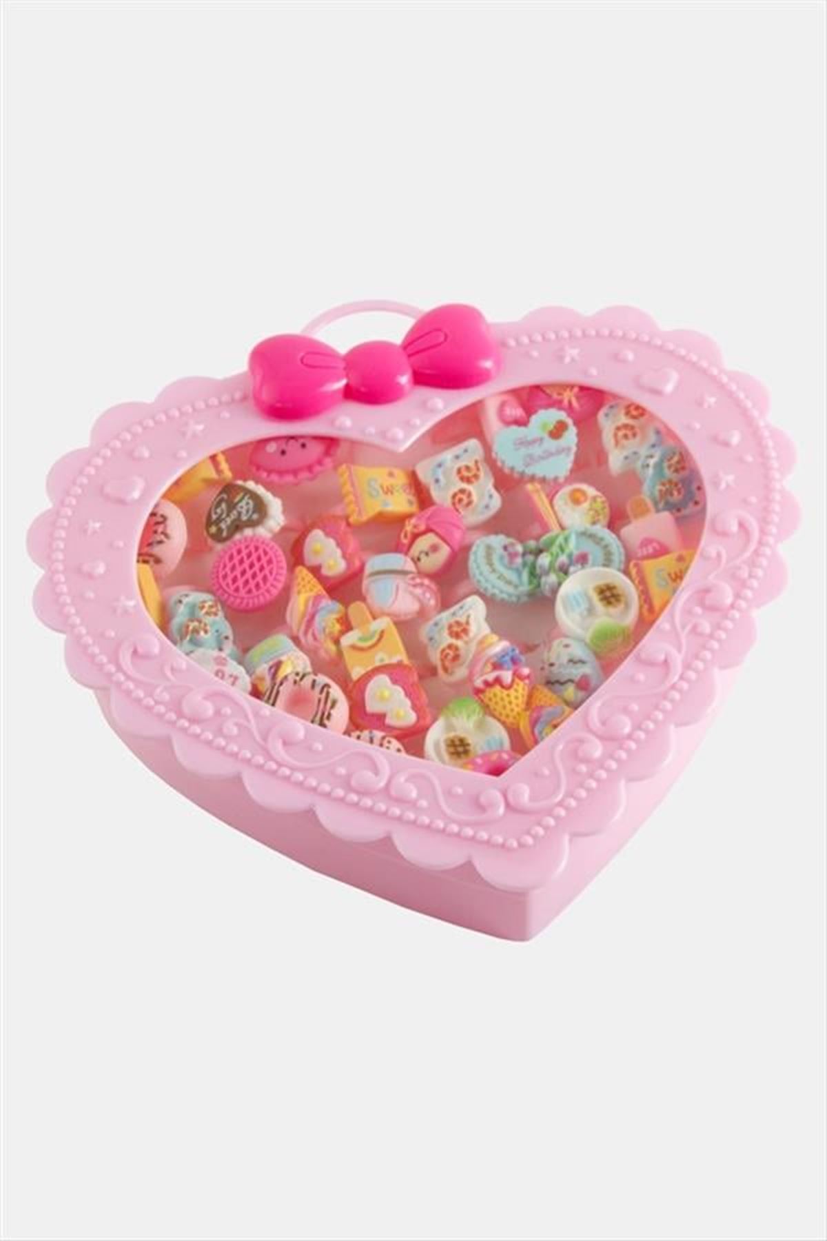 Karışık Plastik Çocuk Yüzük 1 Adet - Pembe