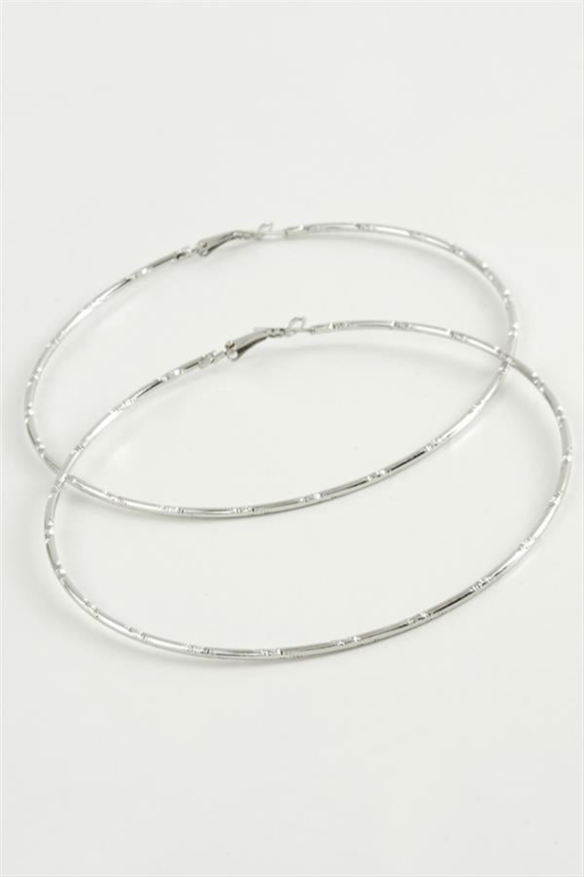 Noktalı Metal Halka Küpe 8-9-10 cm