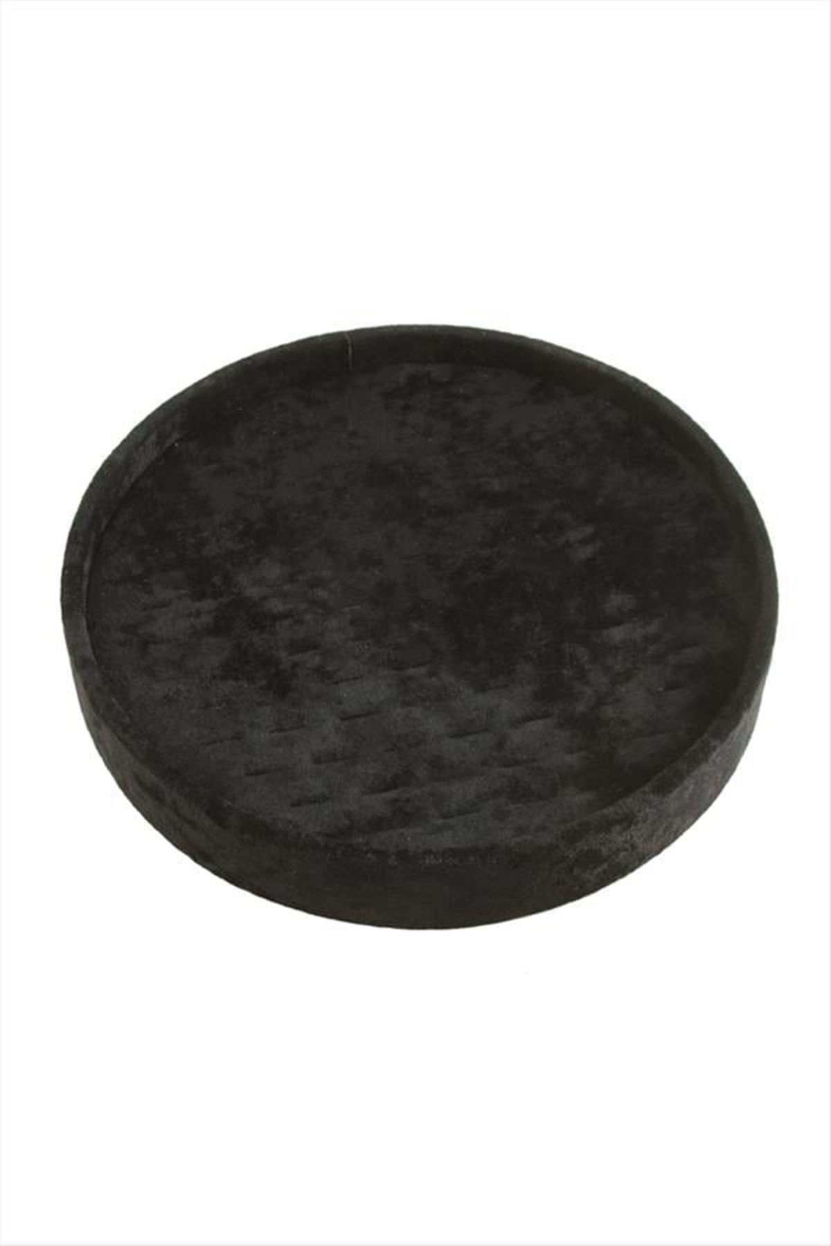 Yuvarlak Ahşap Anfora Kumaş Piercing Küpelik 20 cm - Siyah