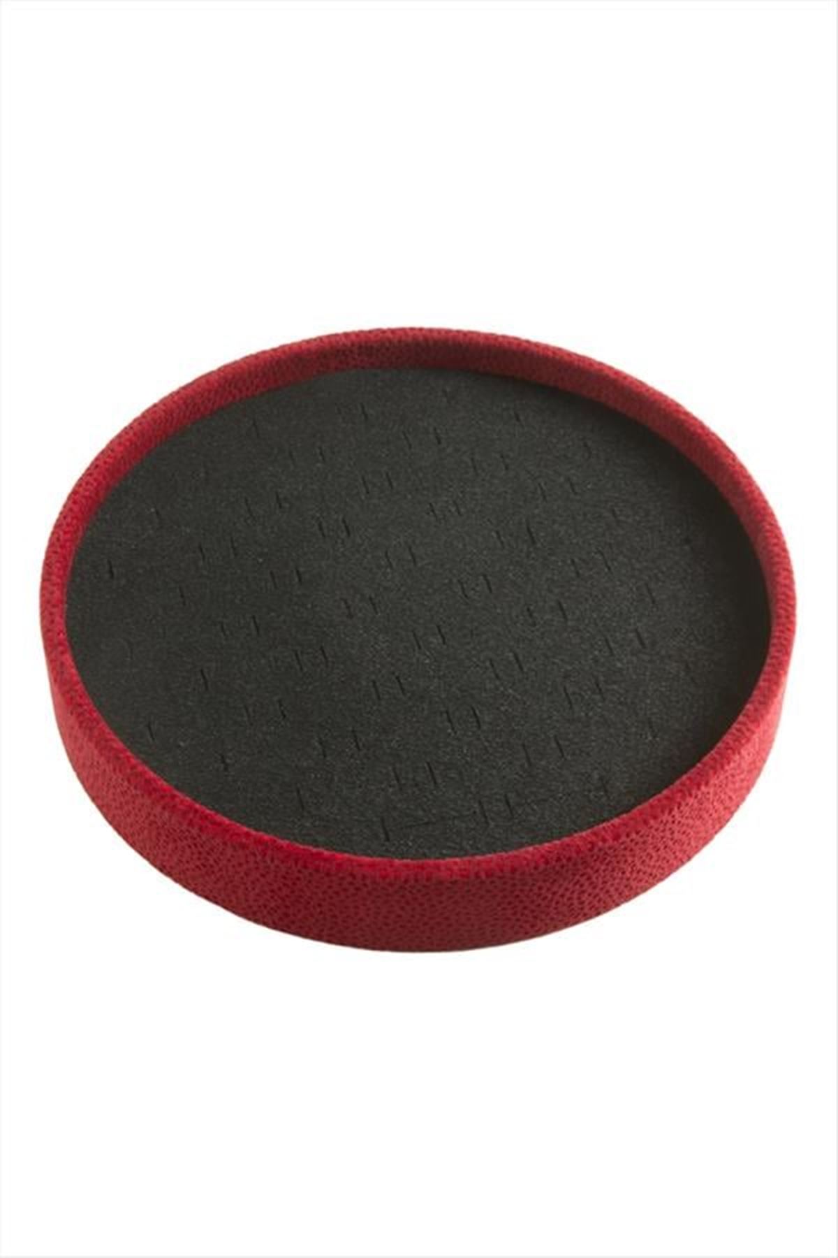 Yuvarlak Ahşap Anfora Kumaş Yüzüklük 20 cm - Kırmızı