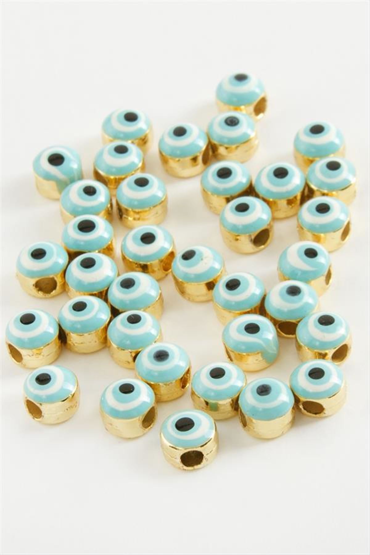 Nazar Mineli Bileklik ve Kolye Ucu Aparatı 1 Adet - Beyaz