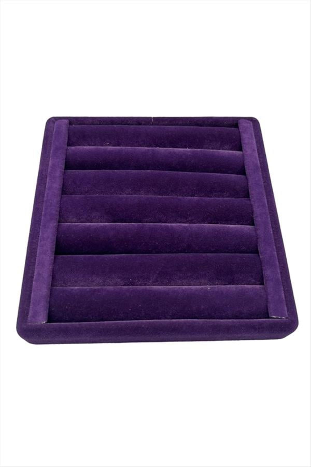 Yatay Sosisli Anfora Yüzük Kelepçe Standı 15*15 cm - Mor